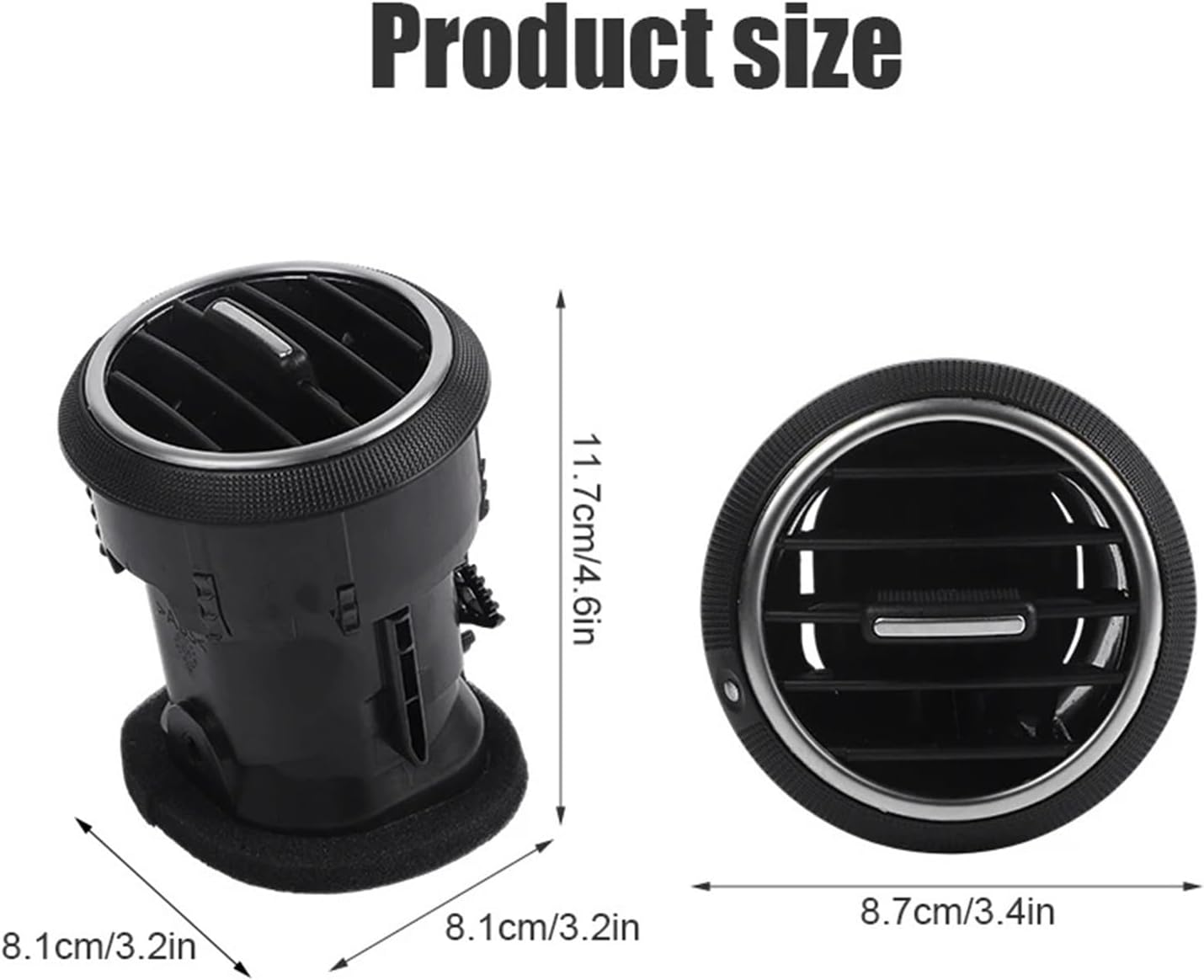 Auto Dashboard Air Vent Air Conditioner Ac Heating Grille Diffuser Center Panel 8p0820901 Compatible For Audi A3 S3 8P 2004 2008 2009-2013(2pcs)