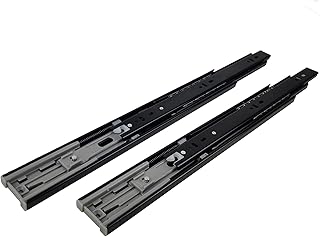 KUANMIN Drawer Slides, 5 Pairs 12 inch Black Heavy Duty Soft Close Drawer Slides, 12 inch Full Extension Ball Bearing Drawer Slides, 1-3/4'' Wide. Available in 10'' 12'' 14'' 16'' (Pack of 5 Pairs)