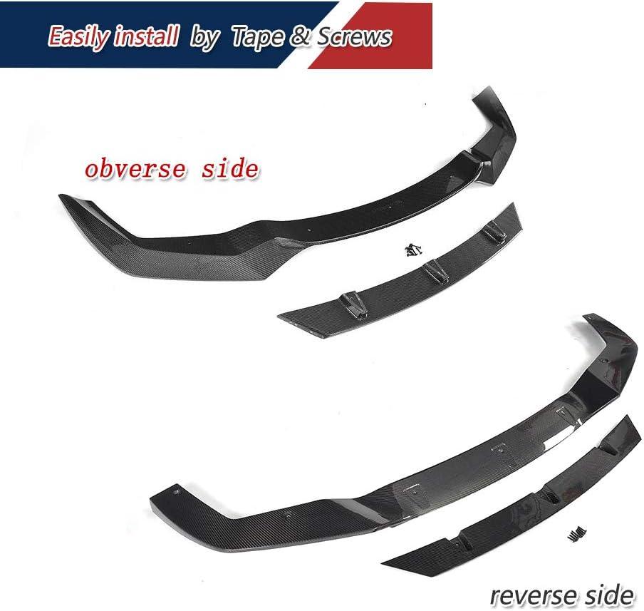 Carbon Fiber Chin Spoiler fits for BMW F87 M2 Base Coupe 2016-2020 Front Bumpers Protector Guards Lip Front Bumper Lip Spoiler Chin Splitter Factory Outlet（3PCS/Set）