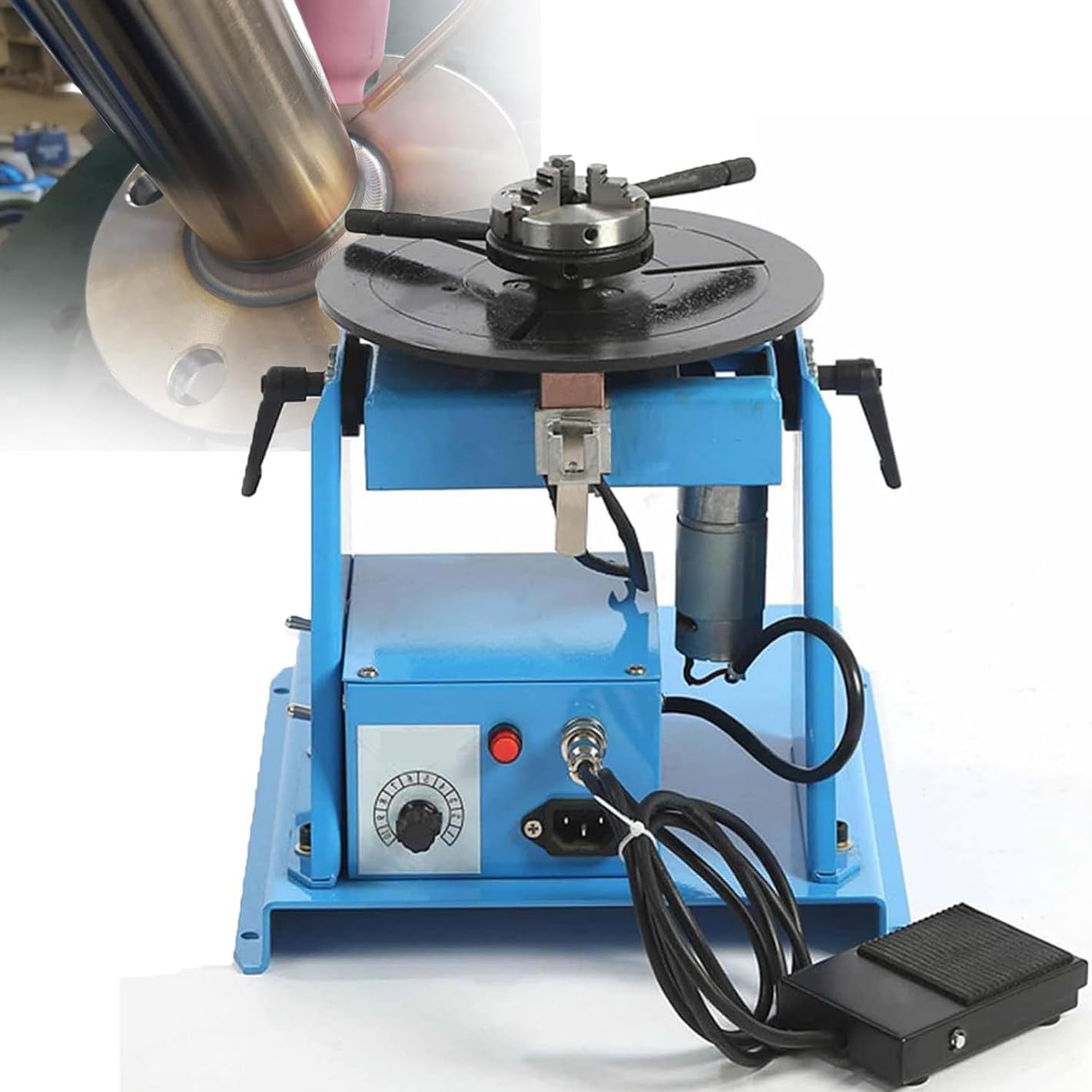 Posizionatore di tubi per saldatura circonferenziale automatico elettrico con interruttore a pedale per tubi in acciaio flangiati inferiori a 10 kg