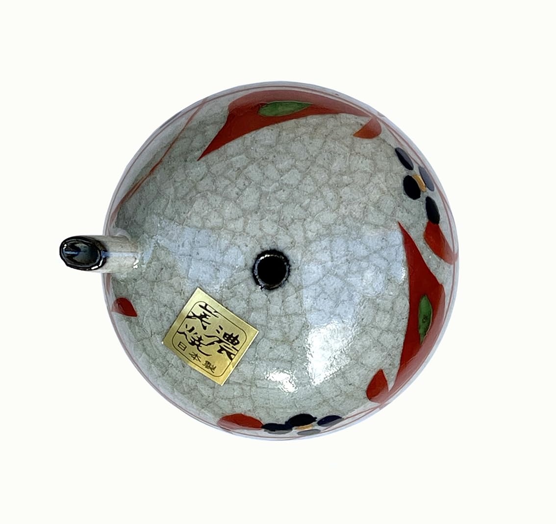 Amazon | 弘梅堂 書道 水滴「赤絵花 美濃焼」伝統的工芸品 | 墨・墨汁