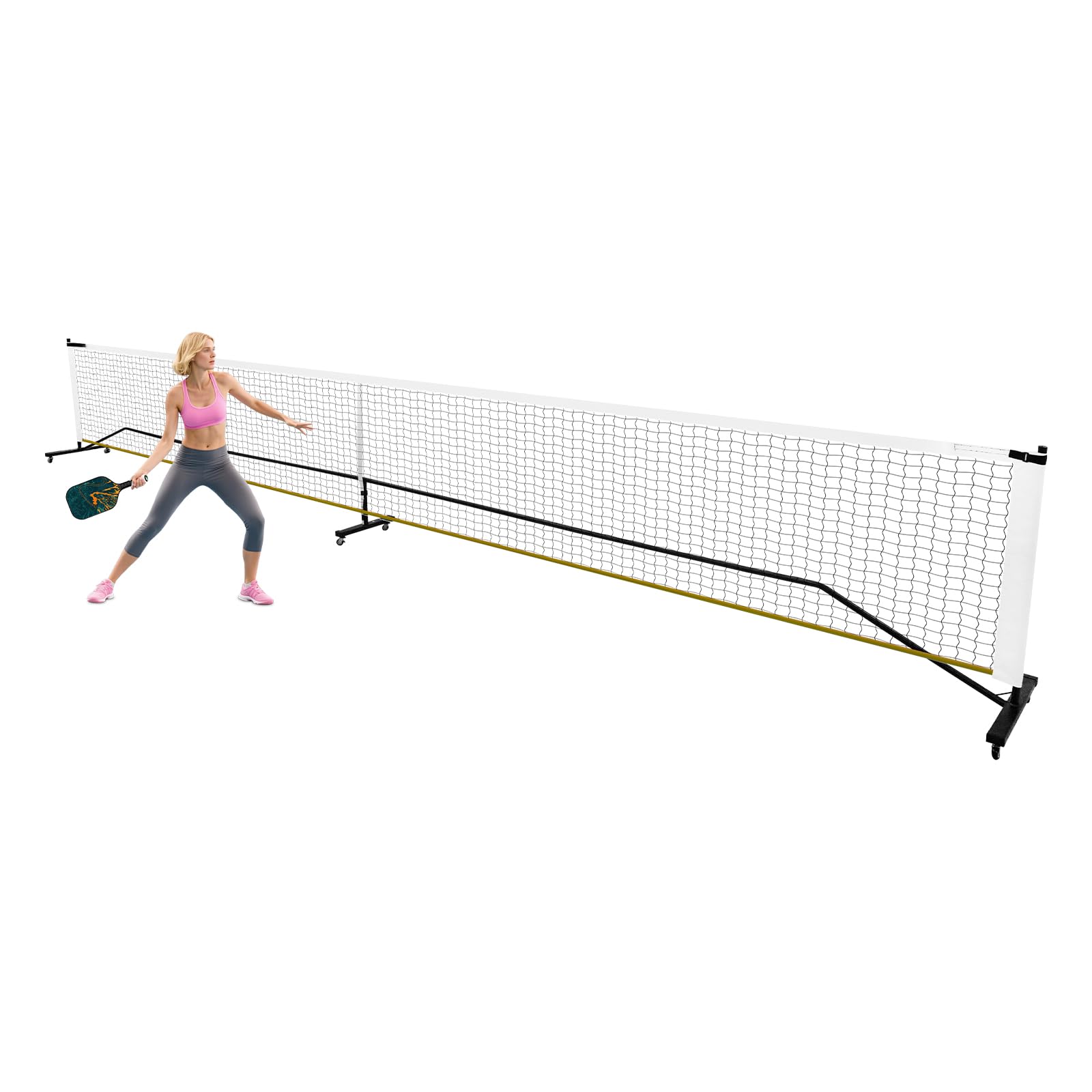 Rete da tennis con borsa per il trasporto, rete Pickleball portatile, resistente, per cortili, prati, parco, 670 x 60 x 91 cm