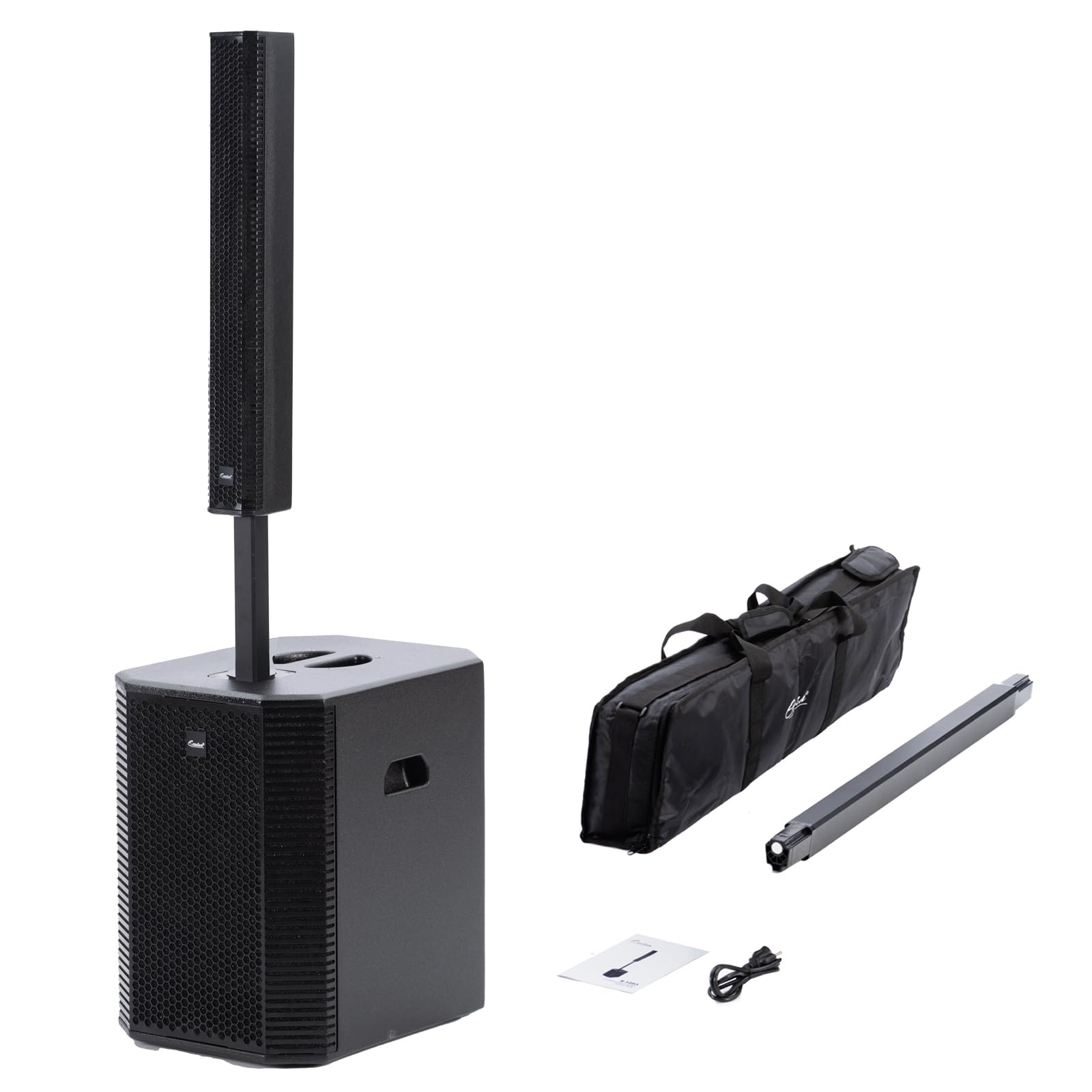 EXOTON S-1503 Line Array Column DJ System (with 15" Powered Subwoofer) - 2000W, 125dB SPL (Silver Logo: Arriving Early February)