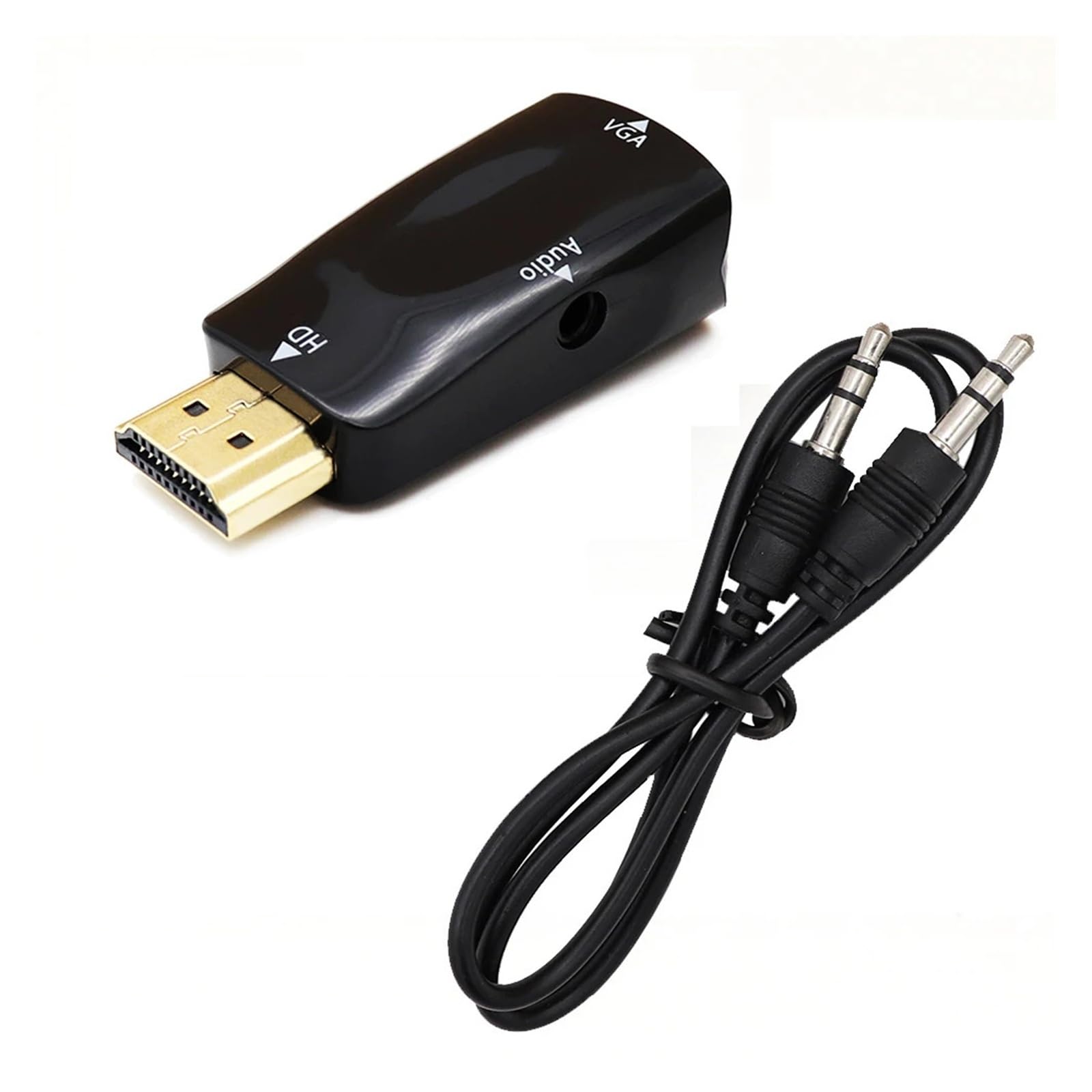 Adaptateur HDMI Vers VGA Avec Câble Audio (1080P) Fonctionne For Ordinateur Portable/boîtier TV/projecteur(White no Cable)