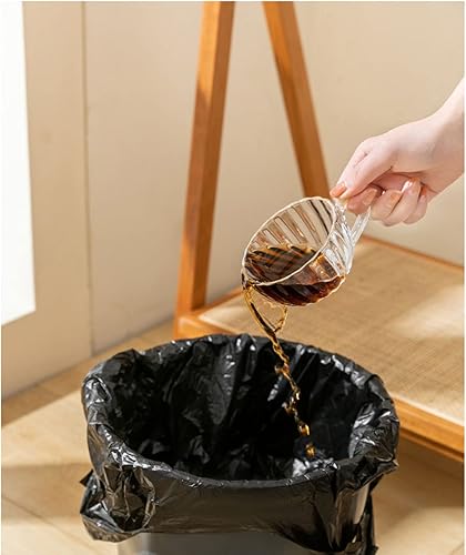 Miniatura 9 de Bolsas de basura de baño de 4 galones, 5 rollos100 unidades, asas pequeñas, bolsas de basura para oficina, papelera de baño, bolsas de basura