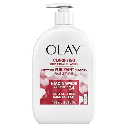 Olay Niacinamida péptido 24 - Lavado facial clarificante sin sulfatos 16 onzas