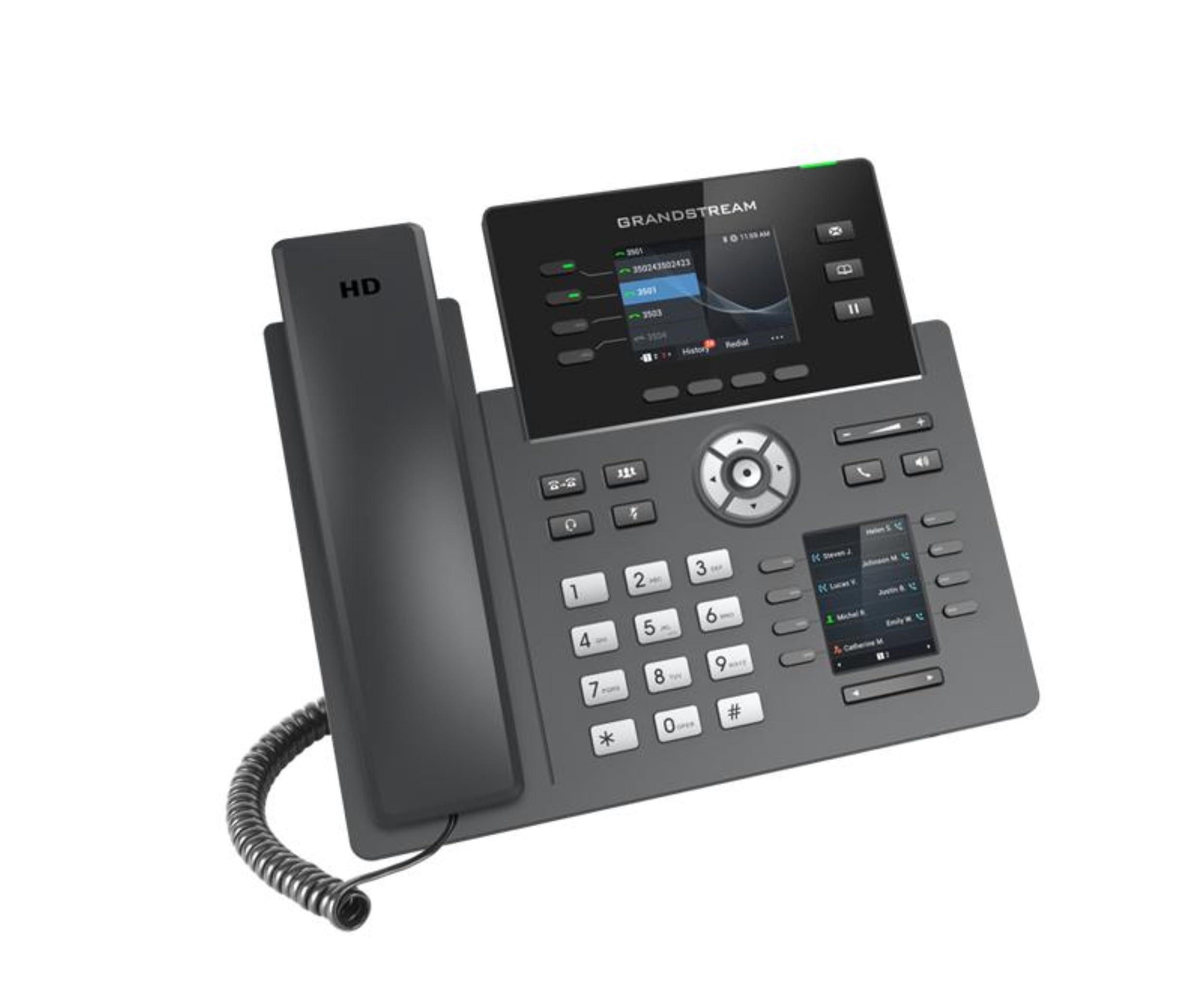 Image secondaire de Grandstream Networks GRP2614 téléphone Fixe Noir 4 Lignes TFT WiFi