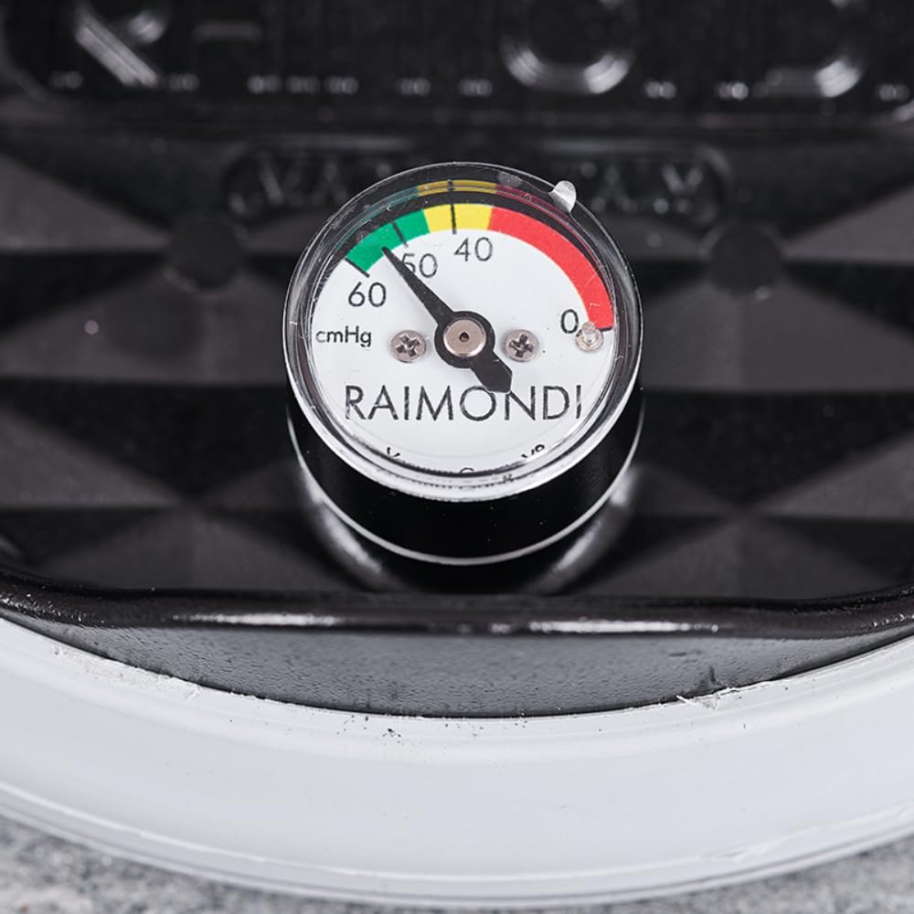 RAIMONDI RV Battery+ Ventosa a Batteria, Alluminio Pressofuso, 175mm, Ricaricabile USB-C, Recupero Automatico Vuoto, Portata 130kg
