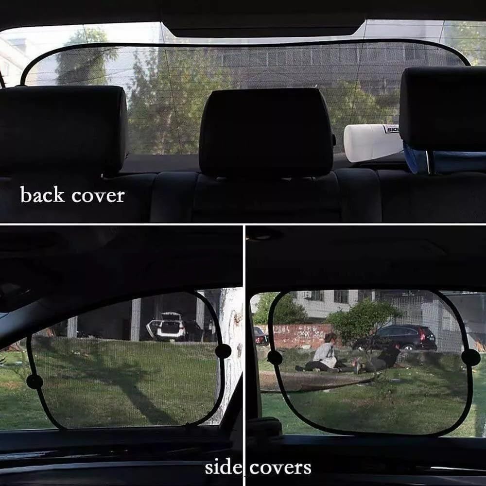 5 STK Auto Heckscheibe Sonnenschutz Passend für Hyundai I10 2014-2019, Netz Sichtschutz Abdeckung Lichtbarriere Innenraum UV Schutz