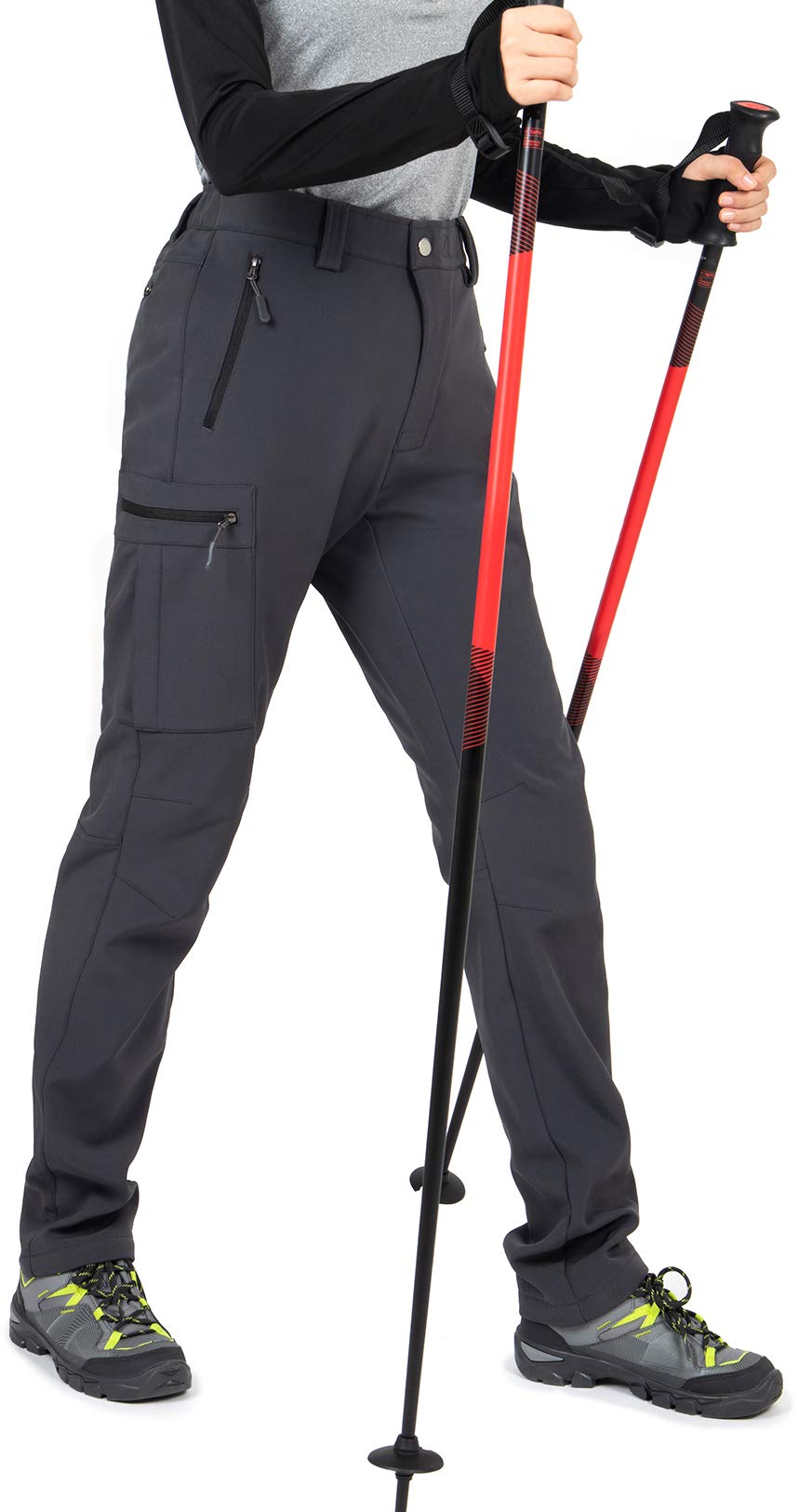 Wespornow Pantalones de senderismo para mujer, impermeables, para exteriores, térmicos, resistentes al viento, cálidos, para esquí, camping, deportes de perro y deportes de invierno
