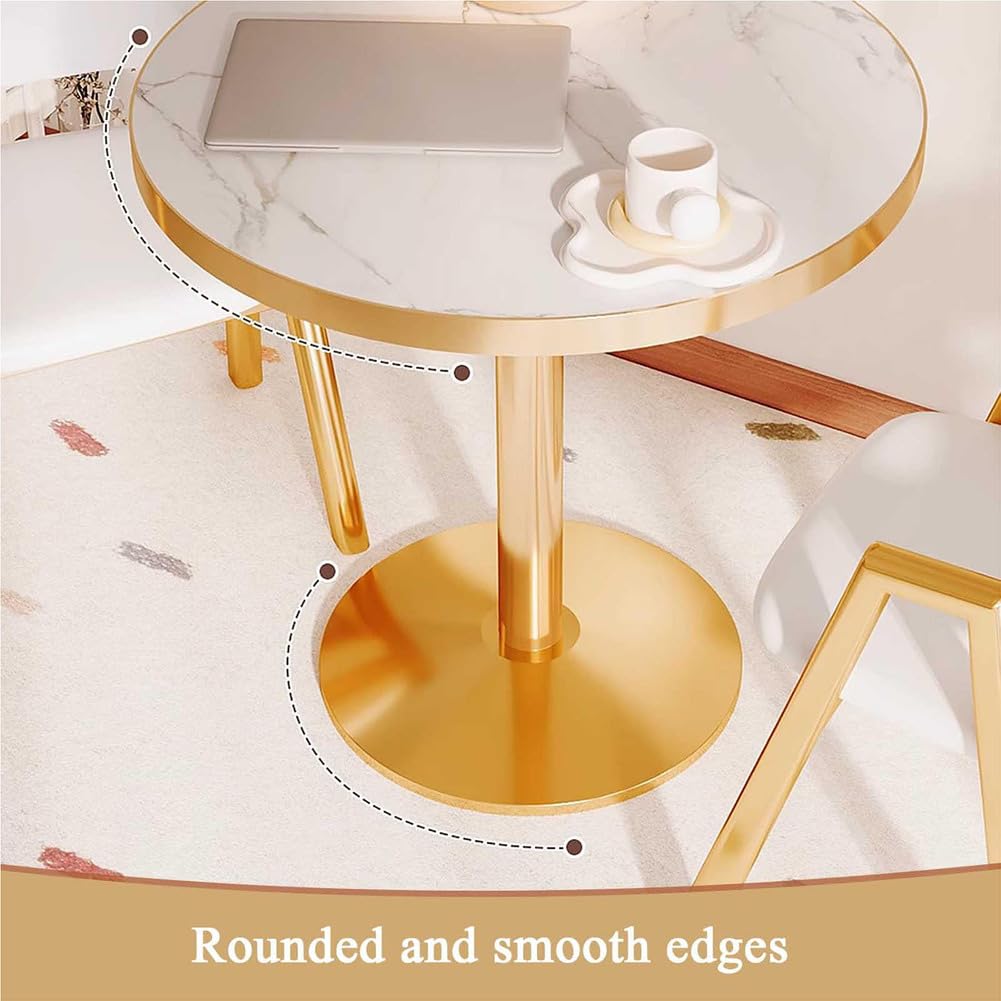 Table de salle à manger ronde - Design contemporain pour salon, cuisine, bureau à domicile, pour 2 à 4 personnes