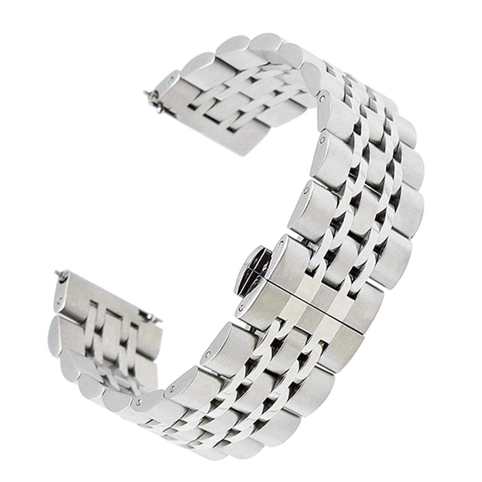 Gumowy pasek do zegarka, pasek do zegarka ze stali nierdzewnej, pasek ze stali nierdzewnej z mechanizmem szybkiego uwalniania 18 mm 20 mm 22 mm Uniwersalny pasek zamienny Opaska na nadgarstek Bransole