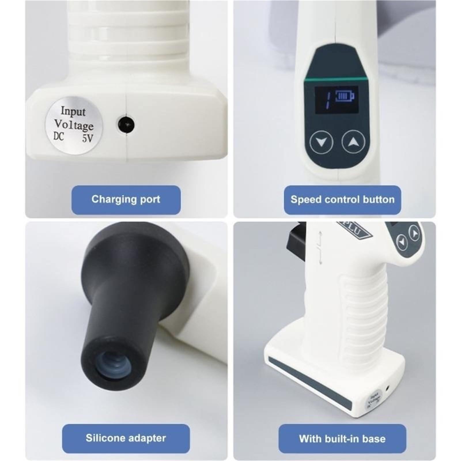 Pipette, Elektrischer Sauger, automatischer Flüssigkeitssauger mit hoher Kapazität, eingebauter Filterfolie und LCD-Display