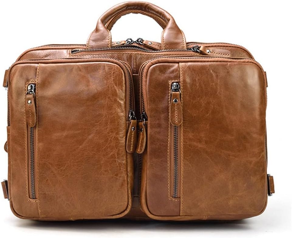 HBJWOV Men Soft Man Laptop Handbag 3 Use Multifunctional Shoulder Messenge Bag For Male Tote