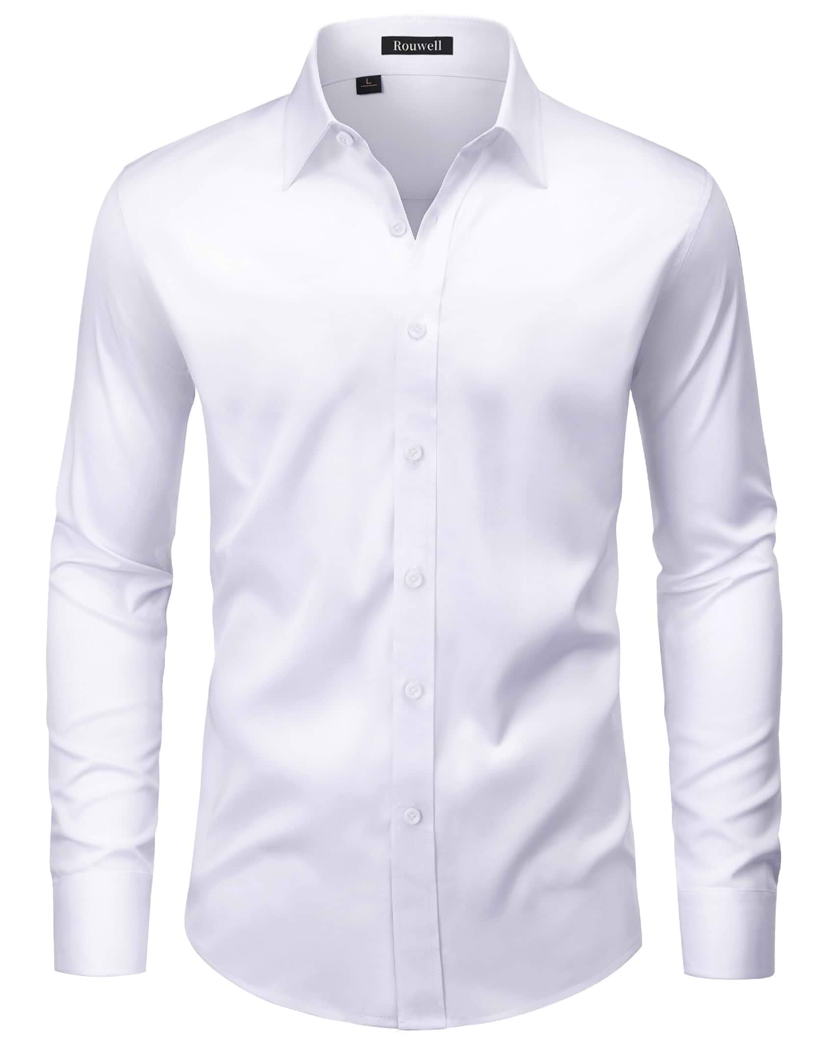 Men’s Wrinkle Free Dress Shirts Regular Fit Long Sleeve Non Iron Business Casual Wedding Stretch Button Down Shirt