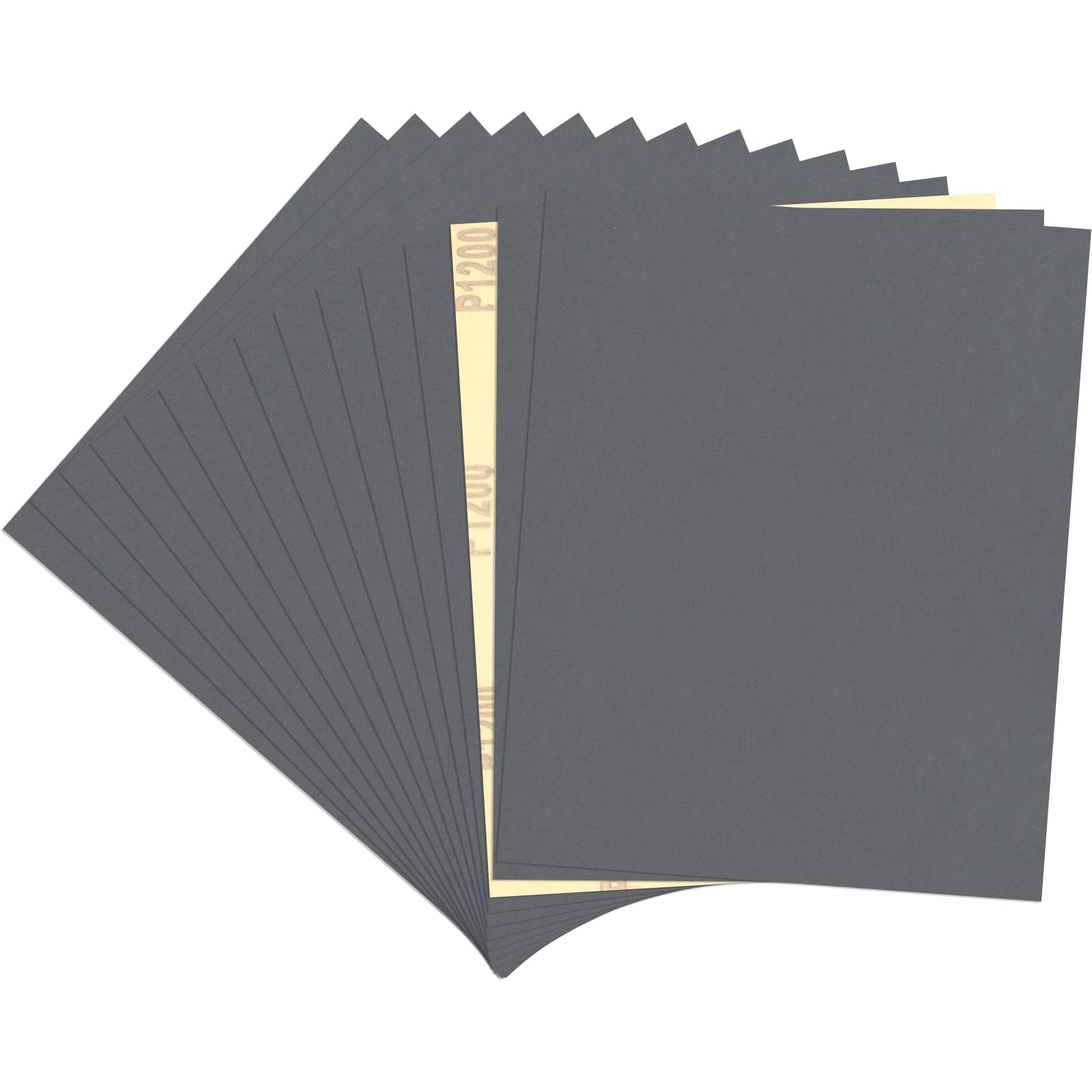 15 Pcs Sandpaper 1200 Grit Wet and Dry Sandpaper Sheets, 9 x 11 Inch Sand Paper Pack for Wood Furniture, Walls, Metal, Automotive Polishing & Finishing