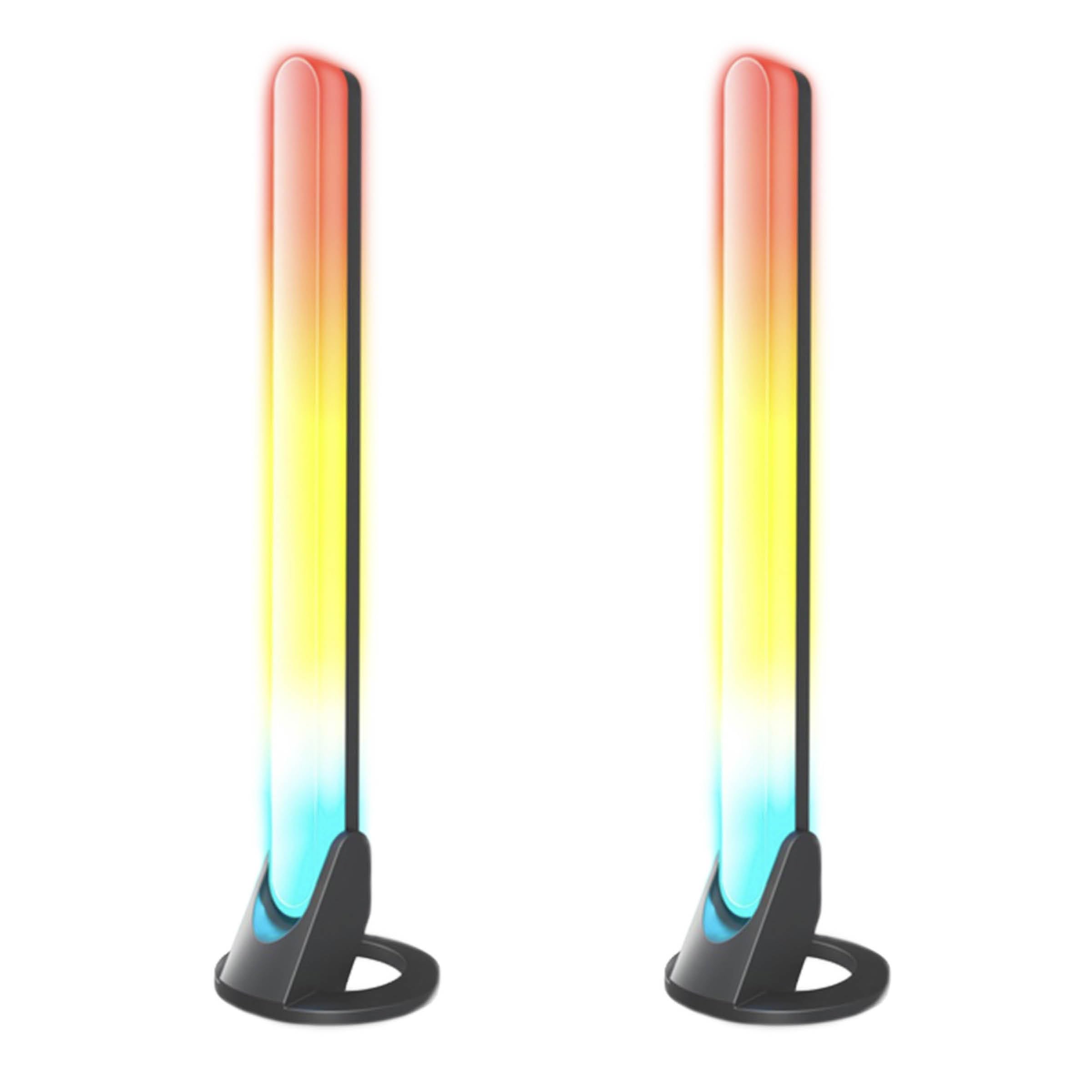 Calex Black Smart Monitor Light Bar 2-Pack, Rgbic Ambient Lighting For Dual Monitor Setup, Dimmable, App And Voice Control, Wifi, Usb