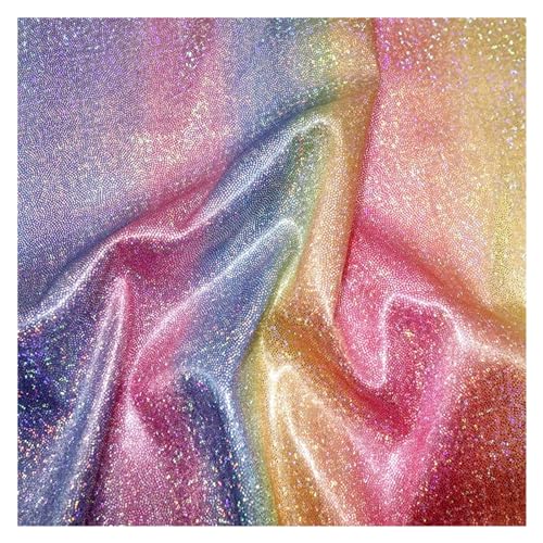 Tissu pailleté d'exception reflets multicolores polyester 150cm - 6