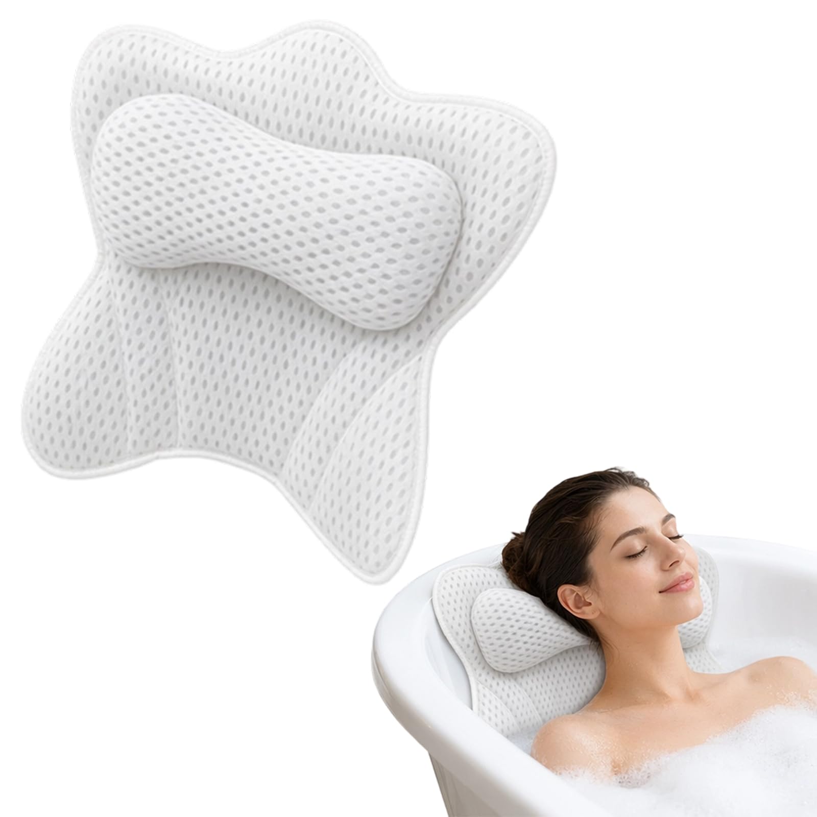 1Pcs Butterfly Bath Pillow, Bath Pillows for Head and Neck, Bathtub Cushion