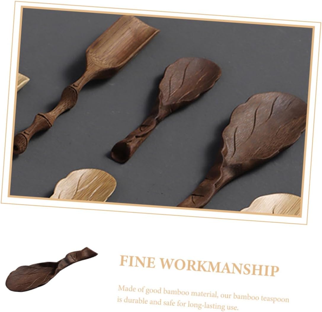Bamboo Tea Scoop Set Handcrafted Bamboo Tea Spoon for Home Brewing and Ceremonies