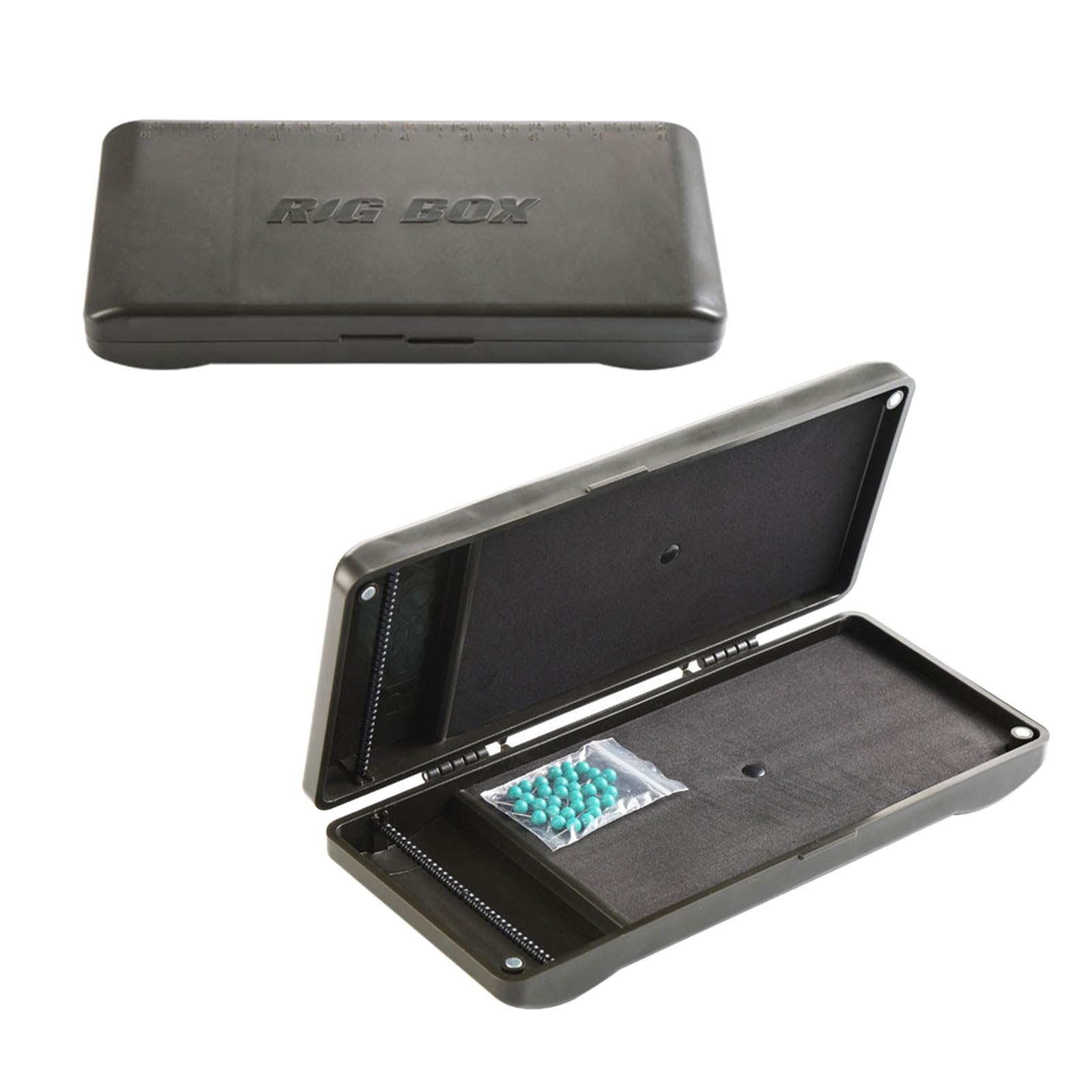 Produktbild von Uikios Angelschnur-Box Mit Skala – Aufbewahrung Für 62 Vorfächer, Inkl. 30 Stiften, Magnetischer Verschluss, Aus ABS, Für Süß- & Salzwasser