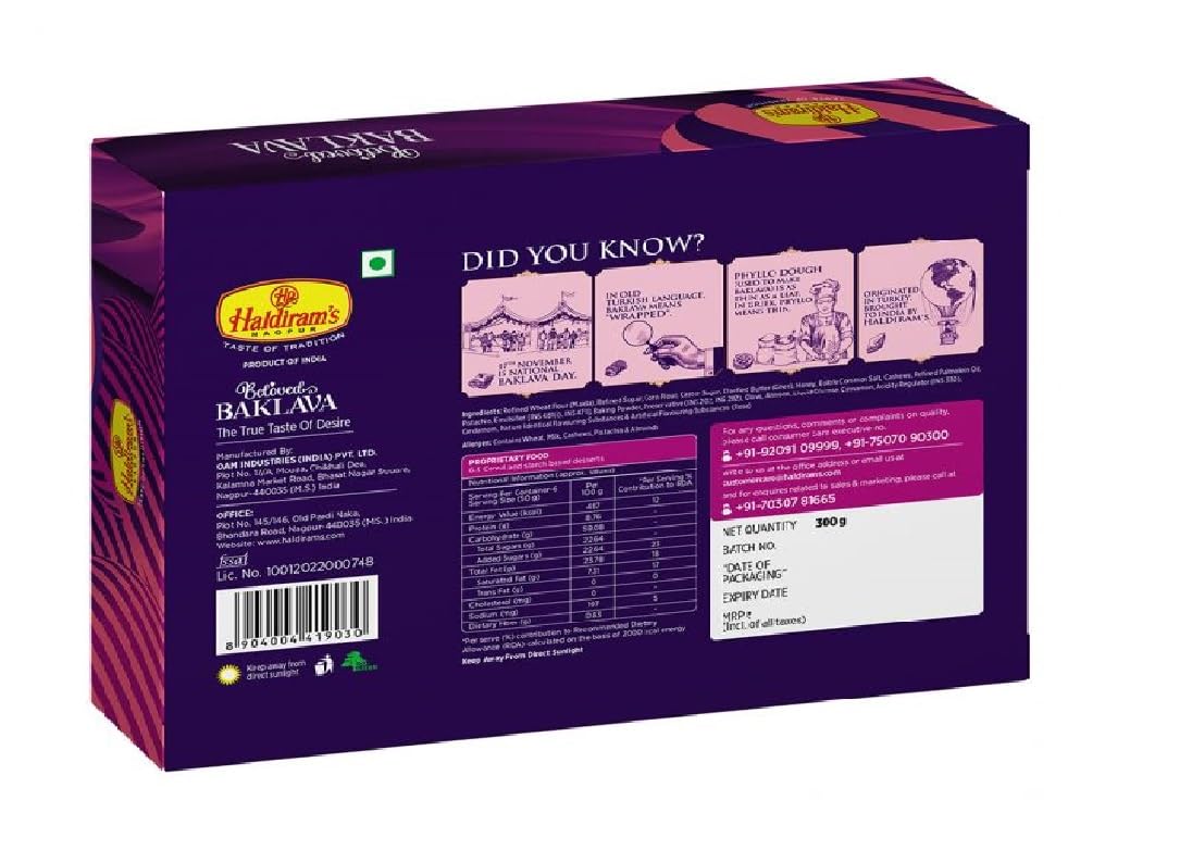 Haldiram's Nagpur Assorted Chocolate Basket – 217g (Small) with Beloved Baklava – 300g | Premium Chocolates & Mediterranean Sweets Gift Combo | Festive Gift Hamper - Image 4 thumbnail