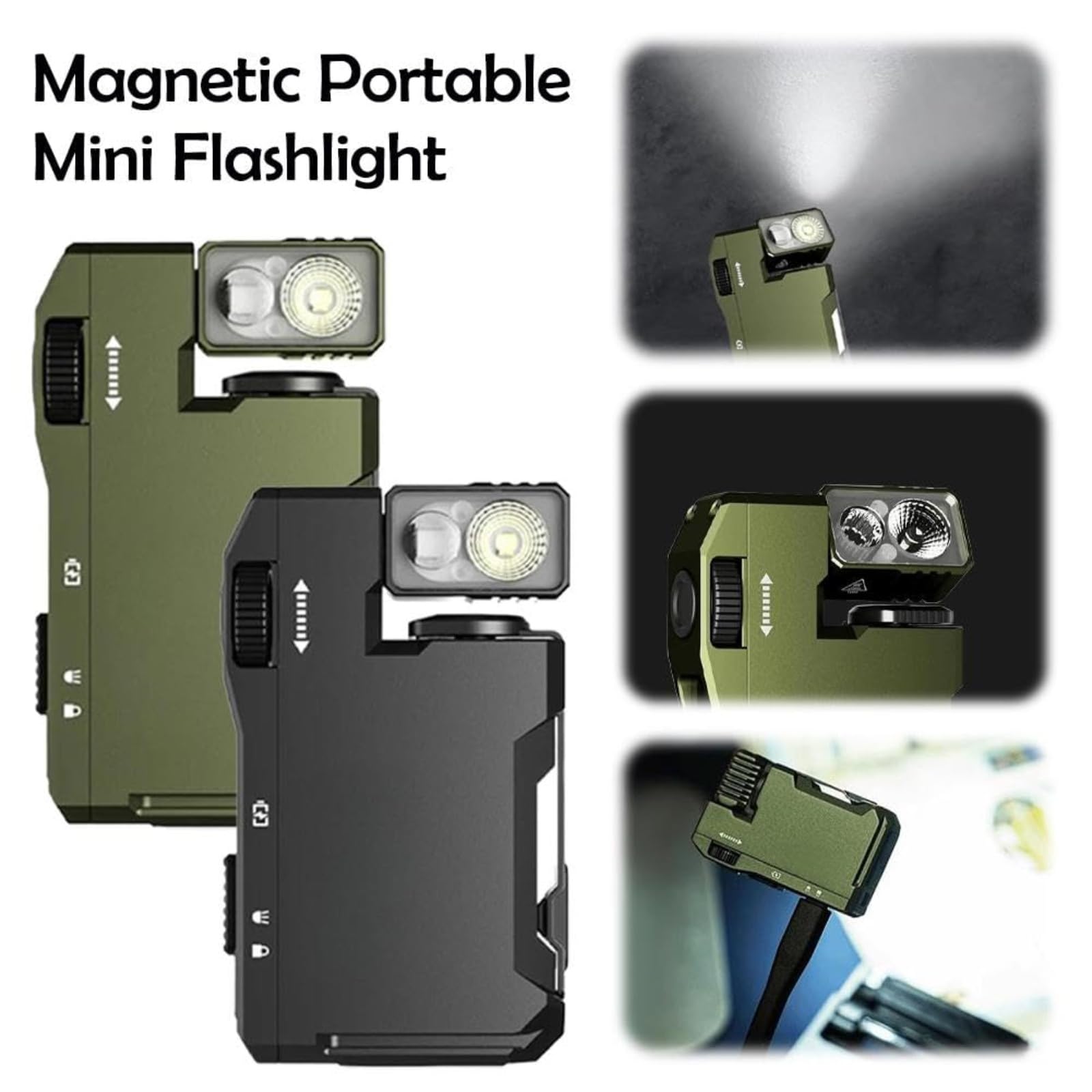 Lampe De Poche G5 EDC Rechargeable - 400 Lumens, 3 Modes, Base Magnétique, IPX6, Mini Format 6,2 Cm - Pour Quotidien, Urgences, Bricolage