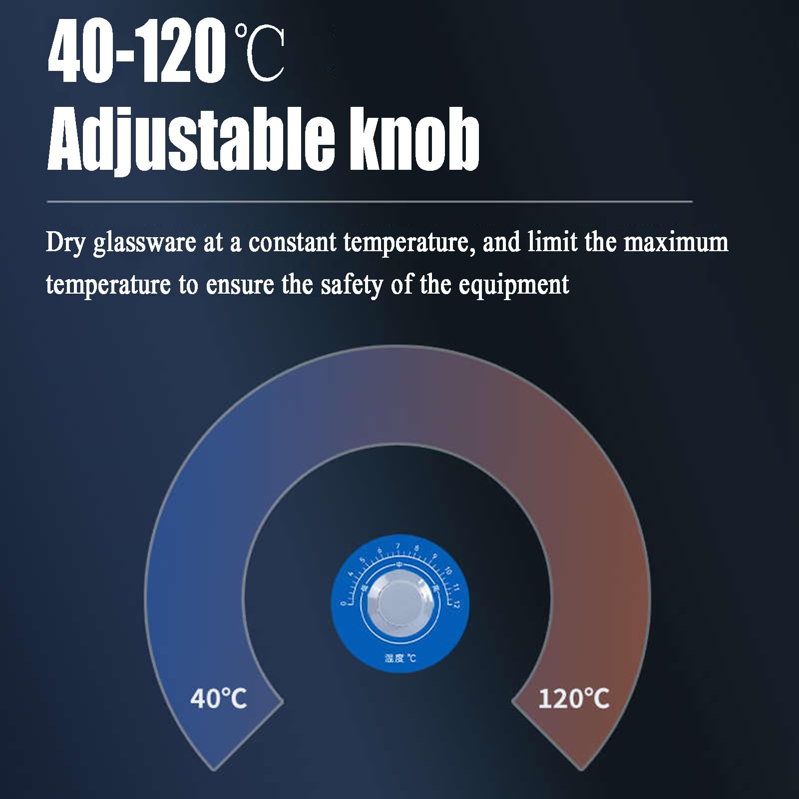Laboratoryjny stojak do suszenia naczyń szklanych, regulowana temperatura 40-120°C, szybkoschnący z rurami suszącymi 12/20/30 do probówek i zlewek