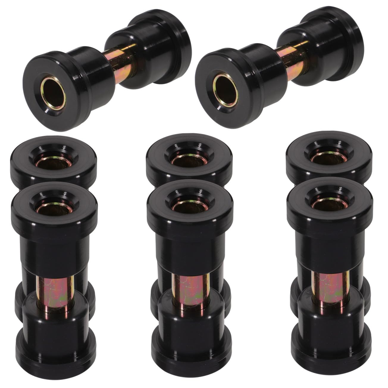 Kit de 8 Bujes de Suspensión Negro para Carrito de Golf, de Goma y Hierro, Fácil Instalación y Durabilidad, Accesorios para Golf