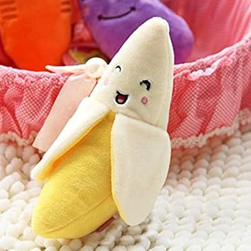 1Pc Yellow Fliyeong Banana Plush Toy, Fun Chew Toy for Small Pets, Chewing games, Toys
