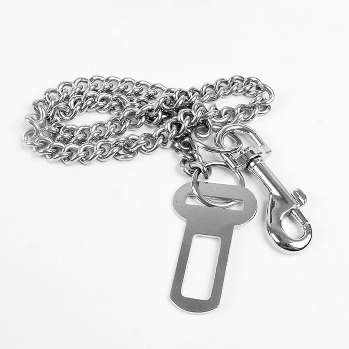 Ceinture de sécurité en chaîne en acier inoxydable 304, convient aux chats, chiens et autres animaux de compagnie, 60 cm, fabriquée en acier inoxydable 304