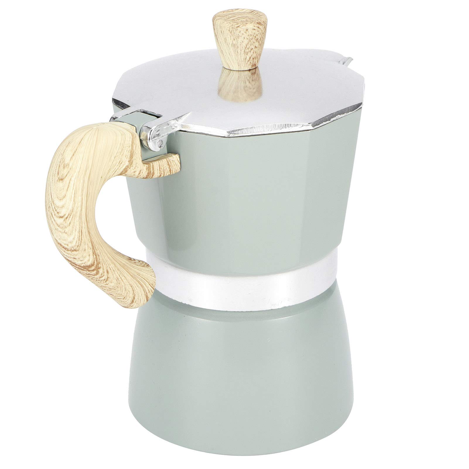 Bollitore antiscivolo elegante caffettiera multifunzione in alluminio per ufficio per stufa a gas per caffè (n. 3 pentole 150 ml blu lago)