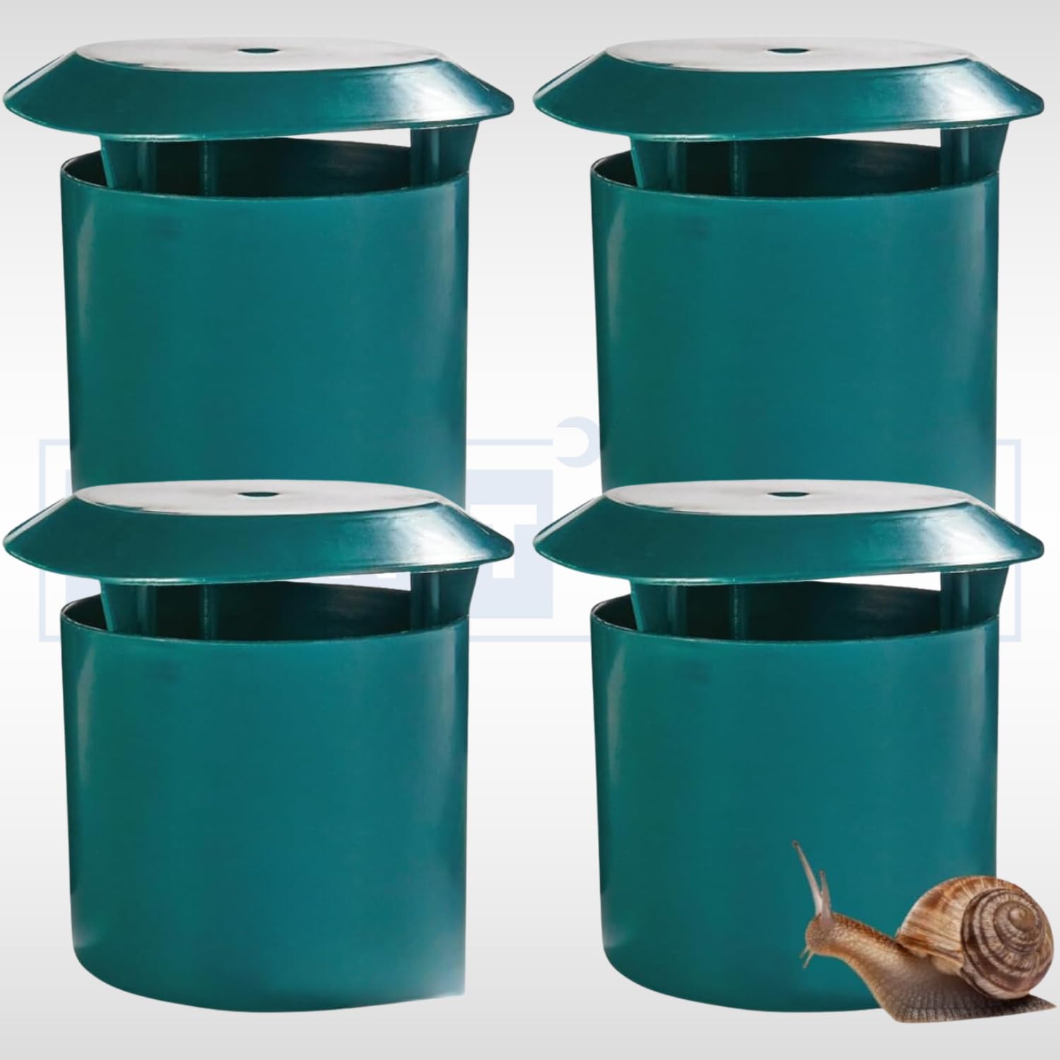 Garden Mile Universal Slug Trap - Durable Outdoor Garden Pest Control - Reusable Bait Station for Slugs & Snails – Safe & Effective Protection for Plants, Lawns & Vegetable Patches (4pc Beer Traps)
