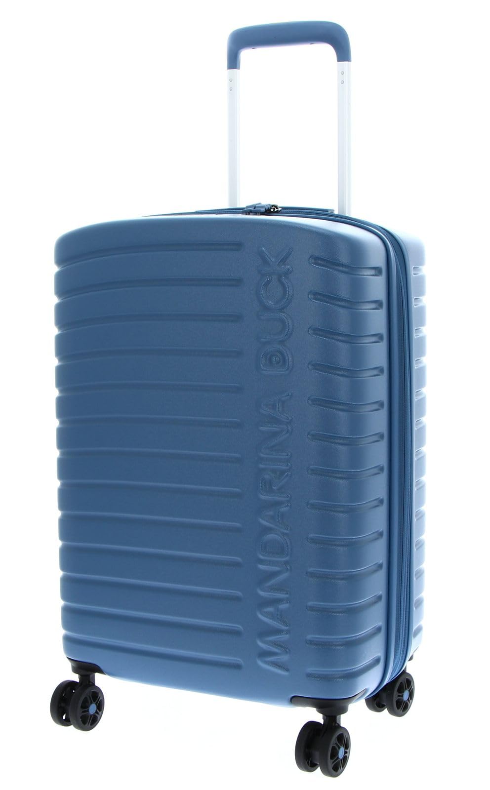Mandarina Duck Flyduck Trolley Cabin EXP, China Blue, 35 cm x 23 cm x 55 cm, Nuova Linea superleggera in policarbonato