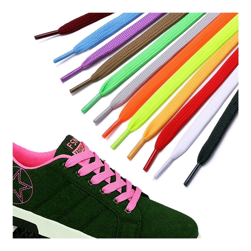 1 Paio NB Lacci Classici Addensati Per Scarpe Da Ginnastica Lacci Piatti Lacci Sportivi Casual Scarpe Da Basket Stringhe 100/120/140/160CM - Foto 11