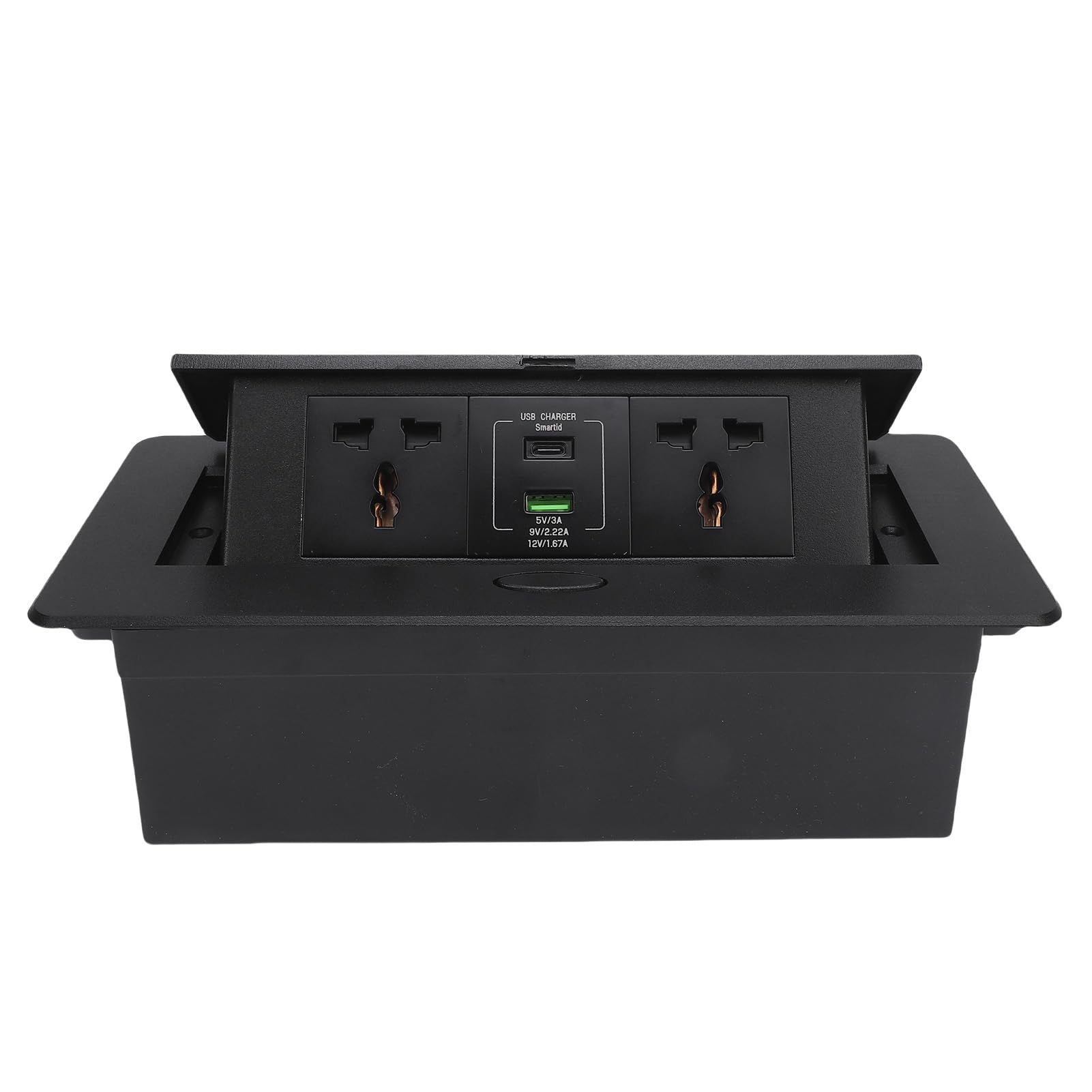 Multipresa Pop-up da Tavolo con 2 Prese CA 16A 4000W 1 Porta USB A e 1 Porta Tipo C per Sala Conferenze Ufficio