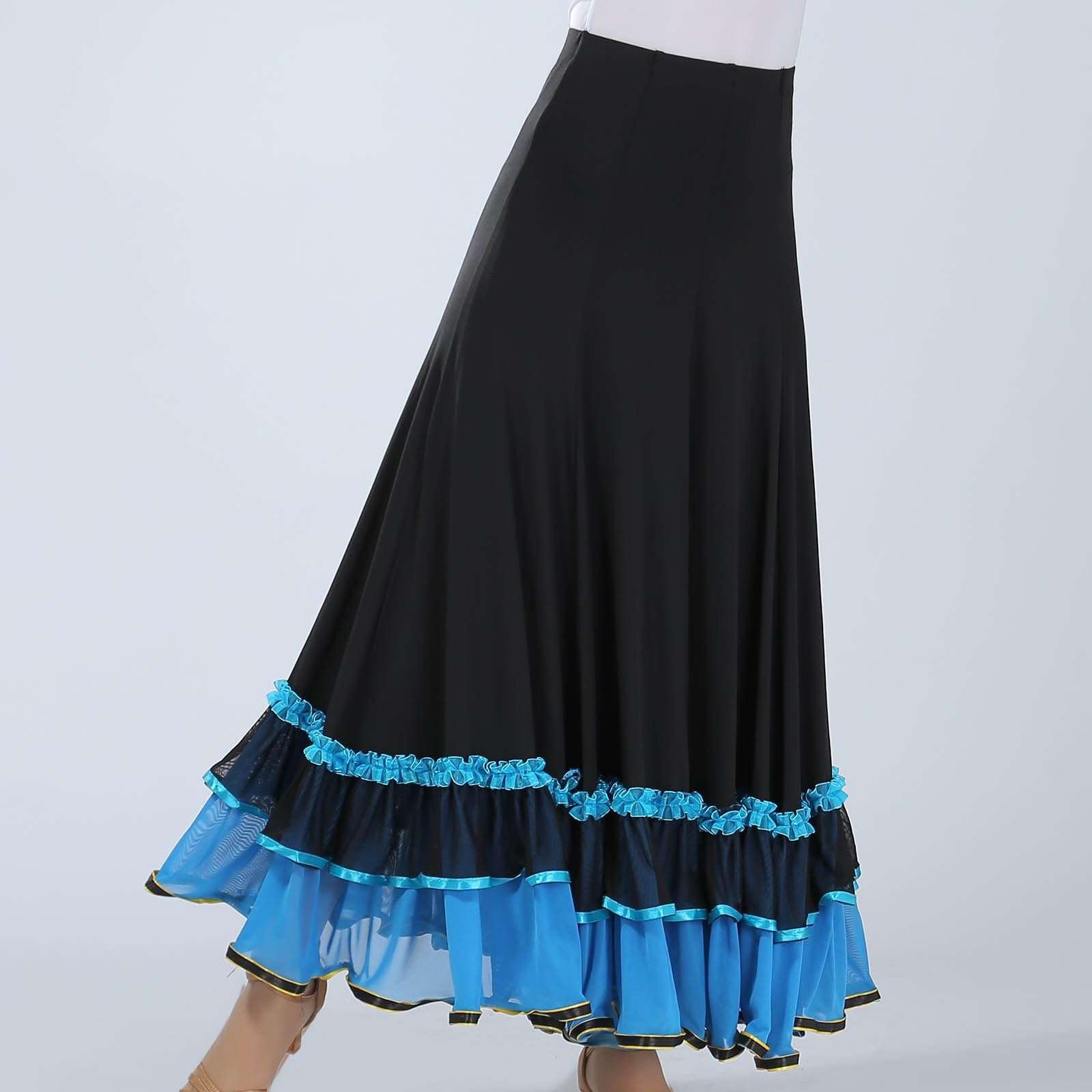 Falda Larga Mujer Verano, Faldas Mujer Verano Volantes, Baile Tradicional EspañOla con Capas Y Elegante DiseñO Fluido Actuaciones Faldas Skirt Falda Lunares Falda Vaquera Minifalda