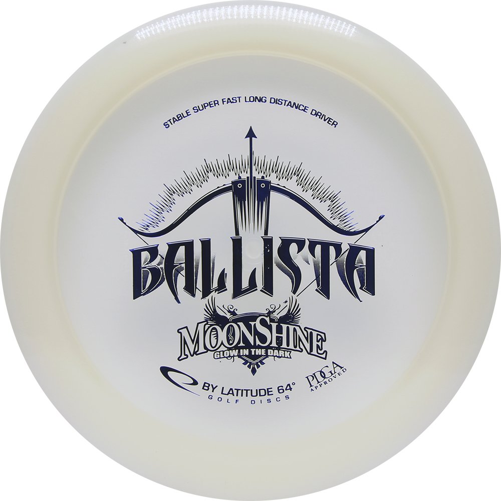 Latitude 64 Ballista Disc Golf Long Distance Driver - Moonshine Opto Glow in the Dark - Stable and Super-Fast - Colors May Vary - 173-176 Grams