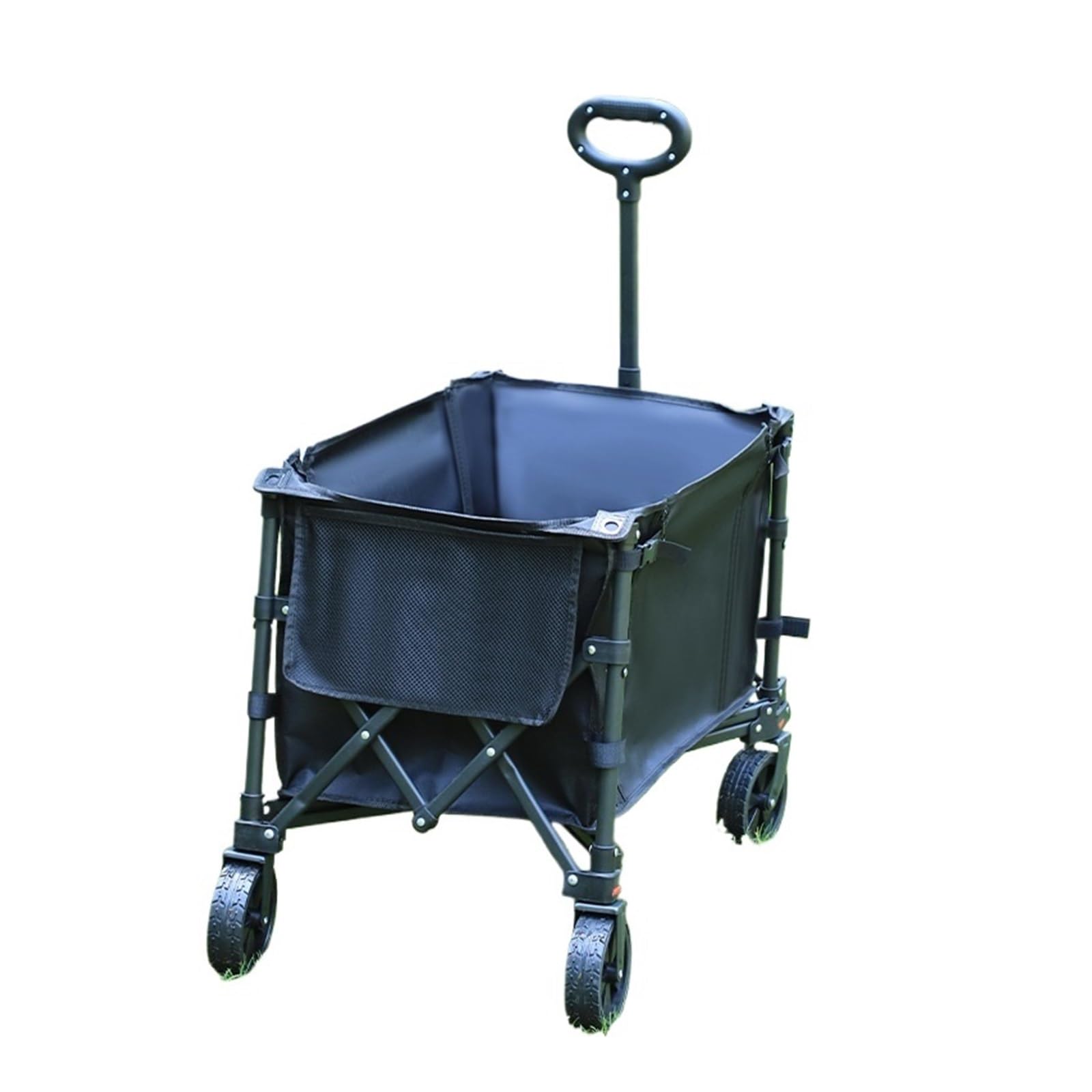 Wagons Carts Foldable, Large Capacity Collapsible Wagon Heavy Duty Folding Cart Foldable Utility,Collapsible Wagon(Black)