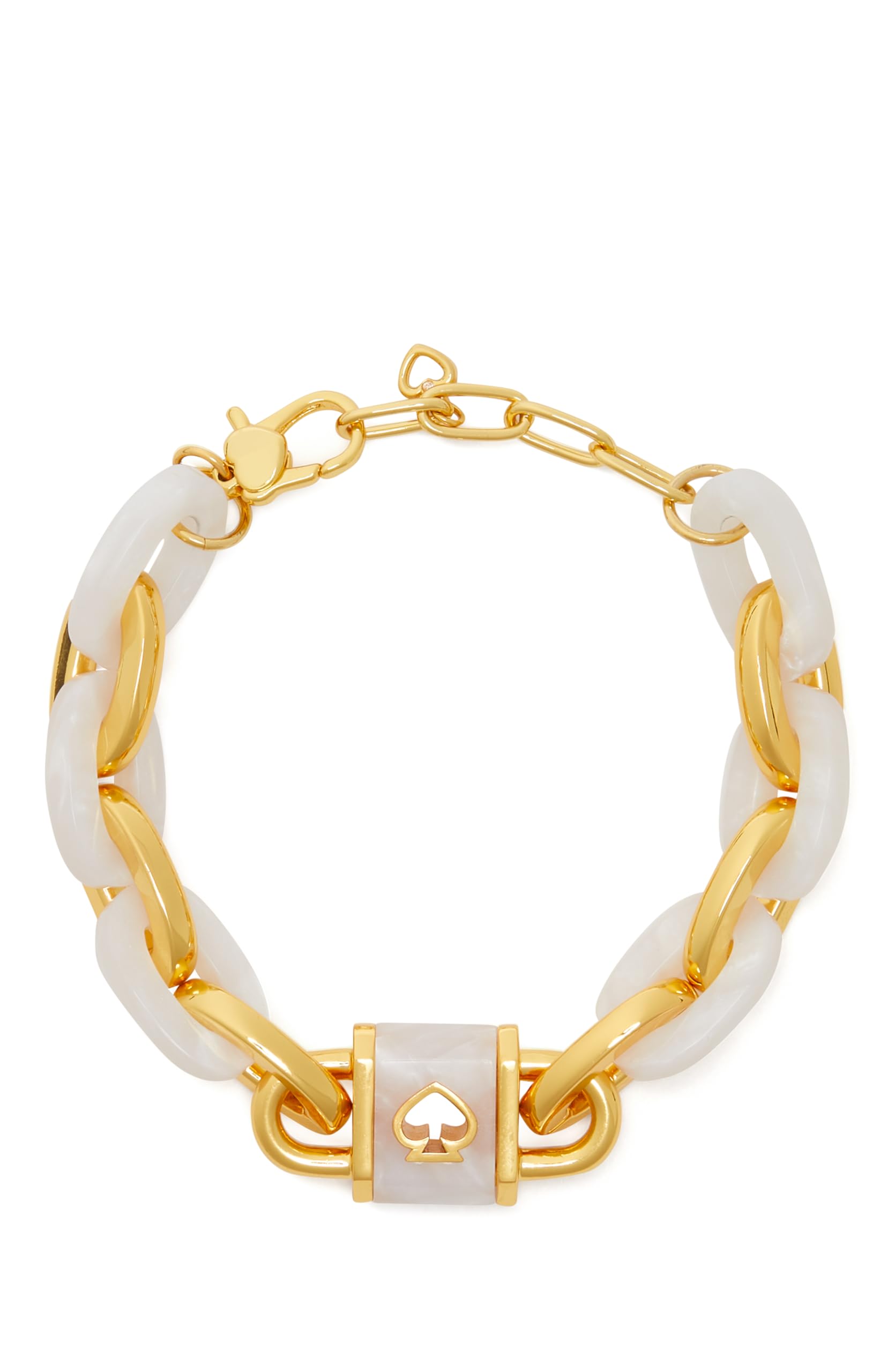 Kate Spade New York, Pulsera de enlace, oro blanco