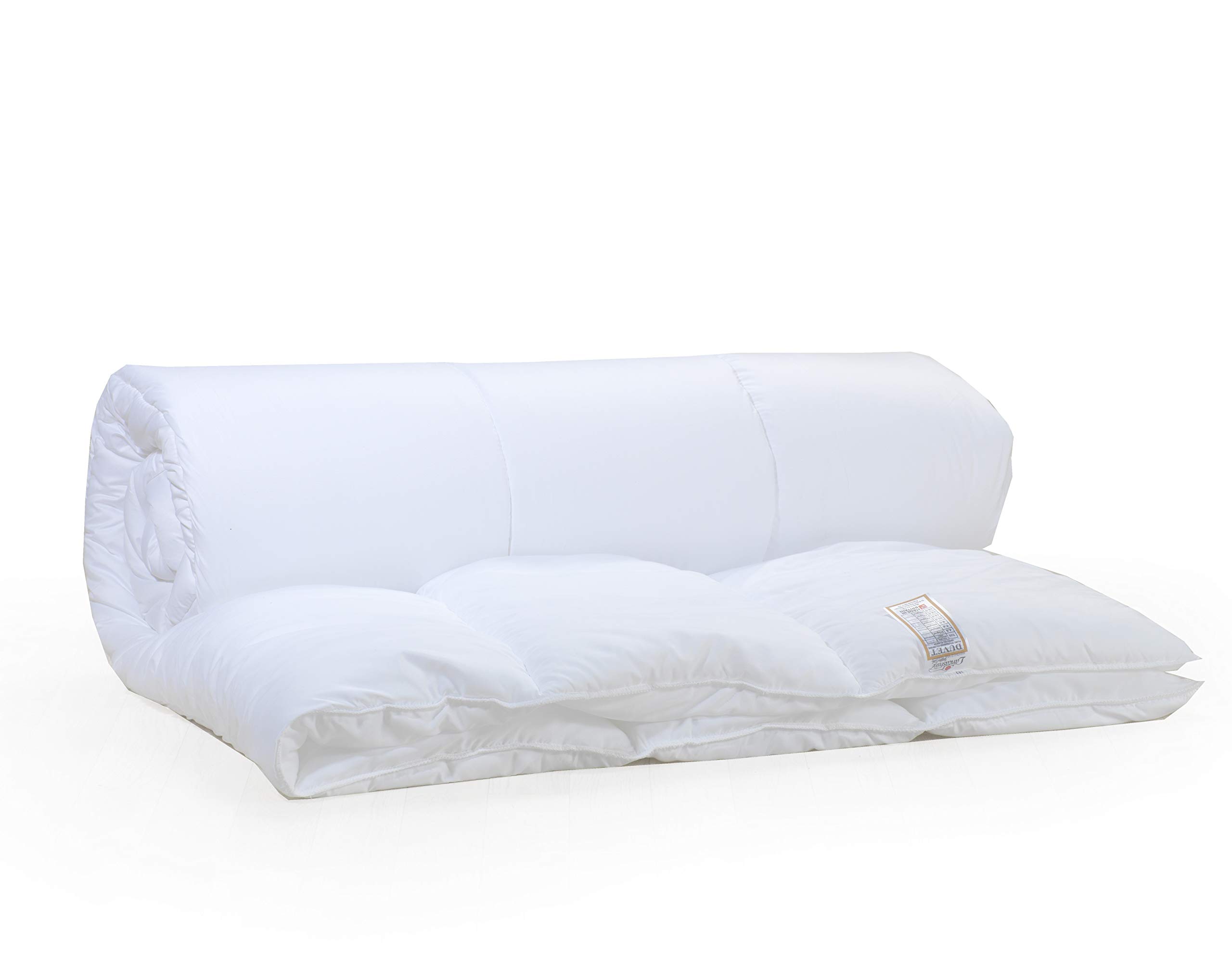 Lancashire Textiles White 13.5 Tog Single Anti Allergy Soft As Down Microfibre Duvet - Made In Uk - Slight Seconds