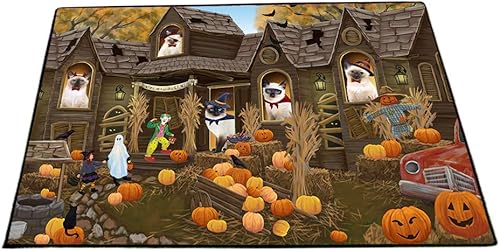 Vista 29 de Doggie of the Day Siamese Cat Floor Mat - Easter Holiday - Best Dog Doormat - Protector Decor - Unique Portrait Art - Premium Quality Decoration