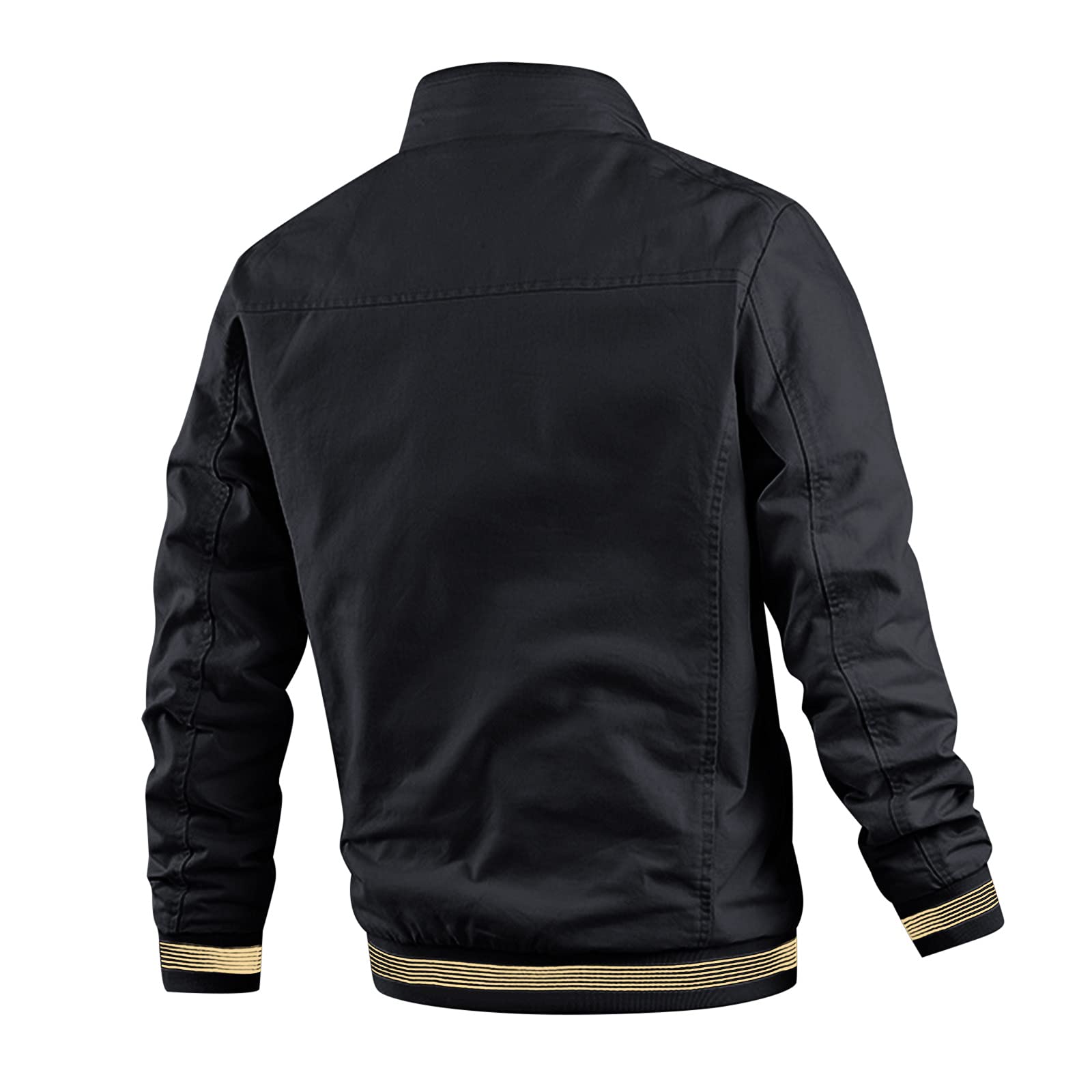 Generisch Sportjacke Herren Freizeit Sports Top Plus Samtasche mit Reißverschluss Stehkragen Jacke Bluse