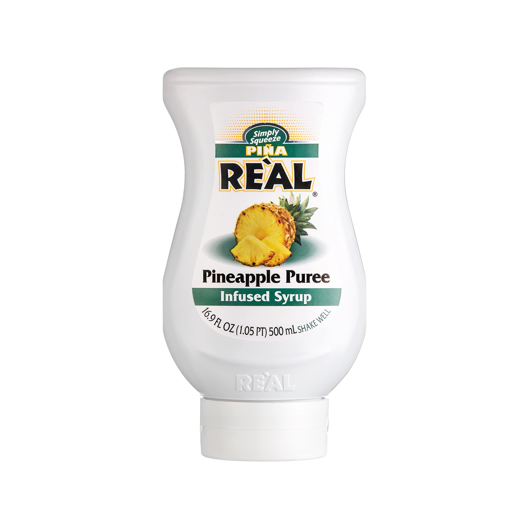Re’al Syrup | Pineapple Puree Infused Fruit Syrup | Made with Real Pineapple | 500ml |Natural Ingredients| Cocktails, Baking, Smoothies, Mixing Drinks, Desserts, Cooking