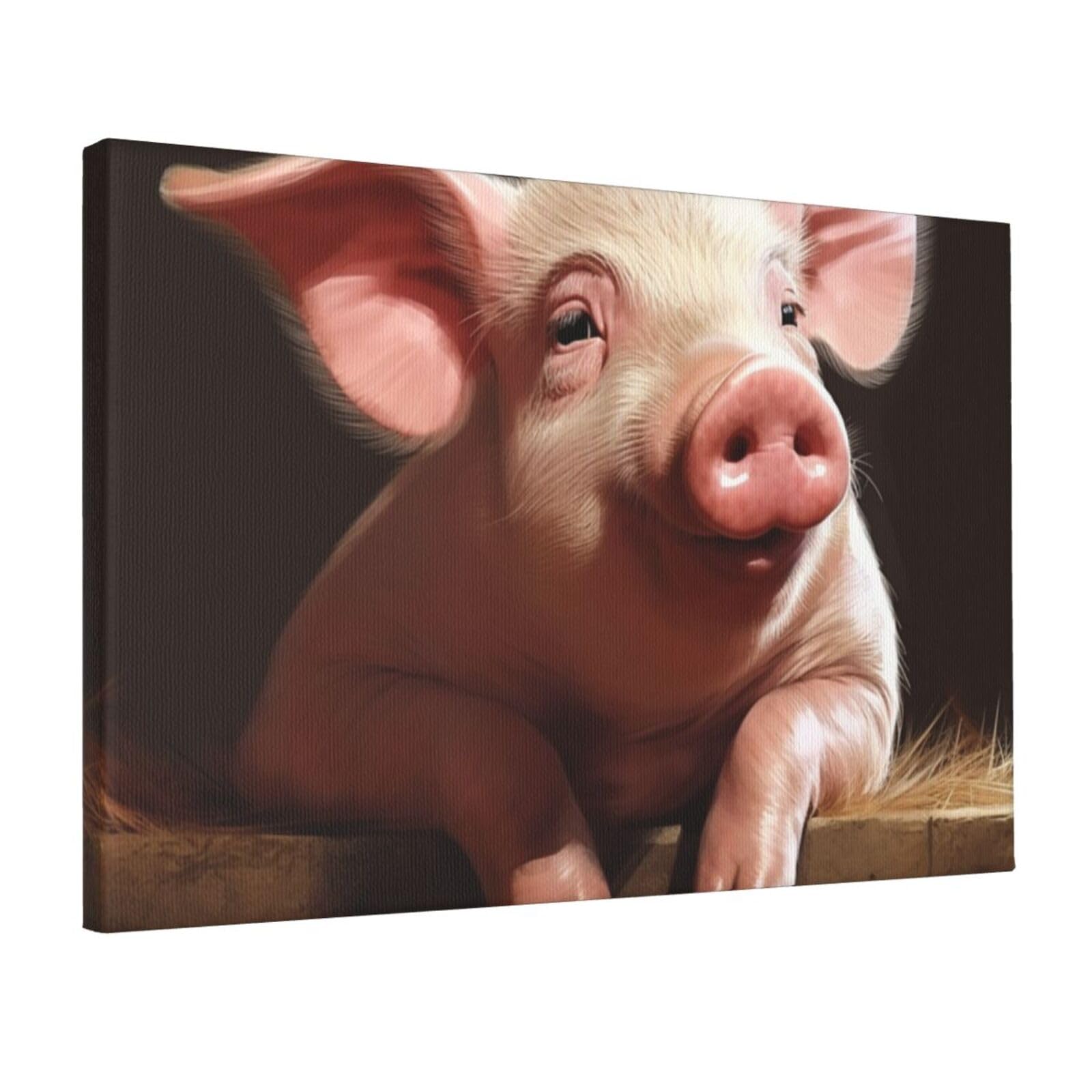 KLOPH Smiling Canvas Wall Art for Living Room 12"x18" Modern Artwork Painting for Bathroom Hanging Canvas Prints Aesthetic Wallart for Bedroom Kitchen Office Wall Decor