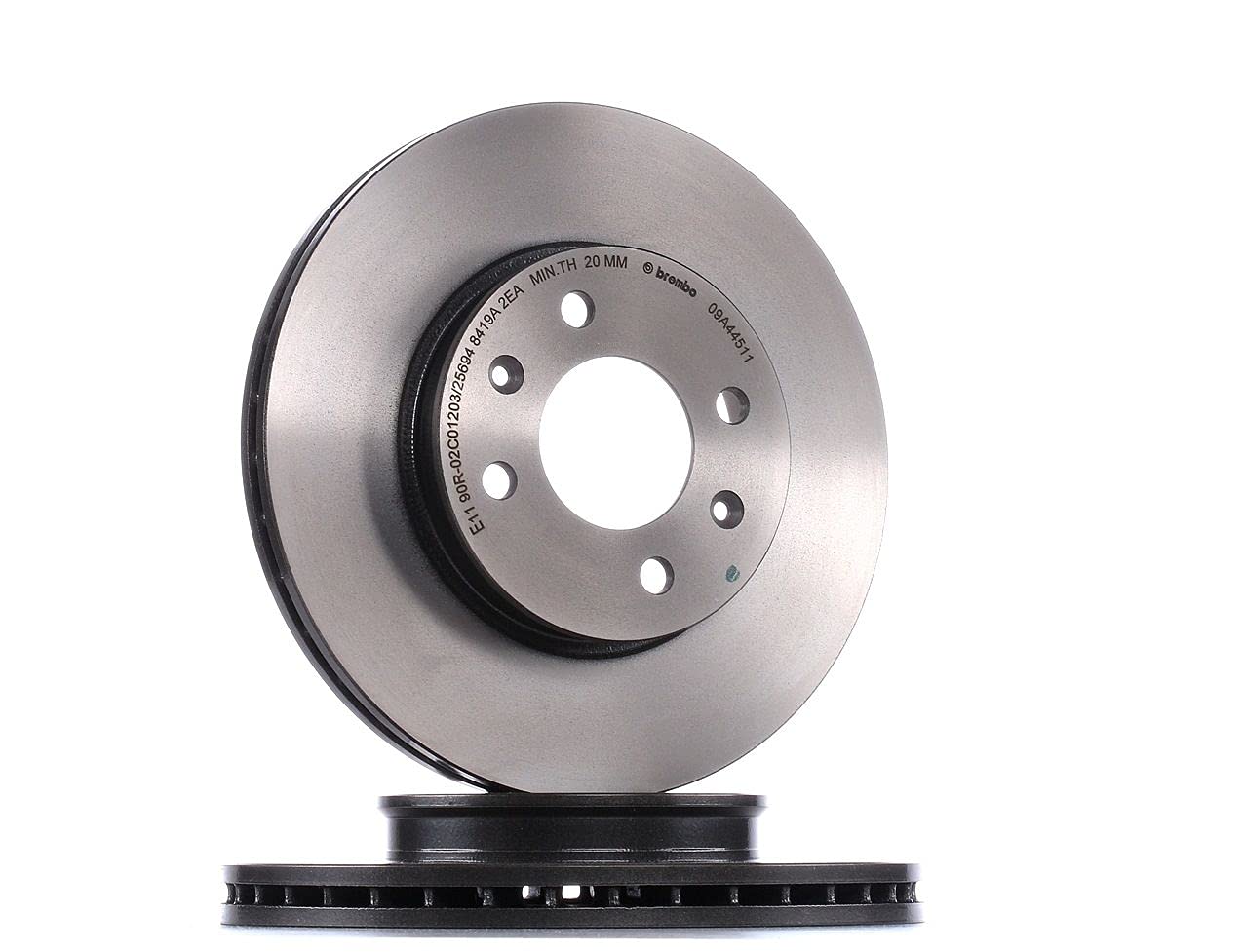 2x BREMBO Disco freno Anteriore Ø256mm Altezza: 47mm Spessore: 22mm ventilazione interna 09.A445.11 Compatibilità con HYUNDAI i20 PB, PBT, KIA RIO II JB