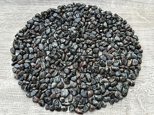 Flame Chips – Natural Mini Flame Stones, Crushed Undrilled Flame, Semi-Tumbled Genuine Flame (1/4 lb)