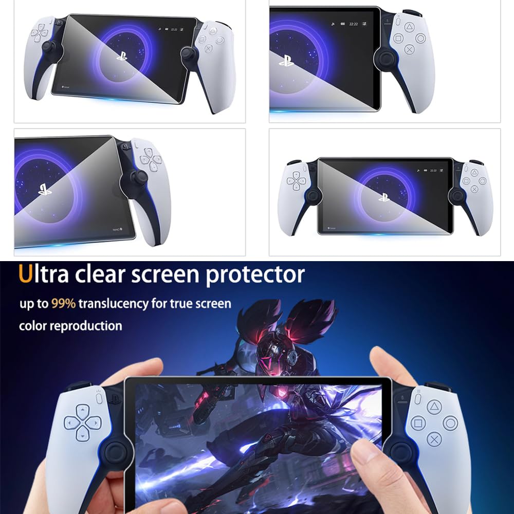 IBETEK 3 Protector de Pantalla Vidrio Templado para Sony PS5 PlayStation Portal, Dureza 9H, Resistente a Arañazos y Huellas Dactilares — view 7
