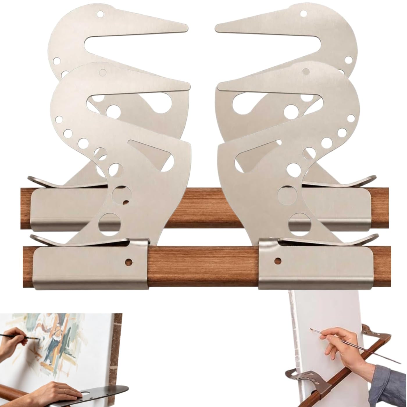Hand rest support bar réglable pour châssis de dessin et toile