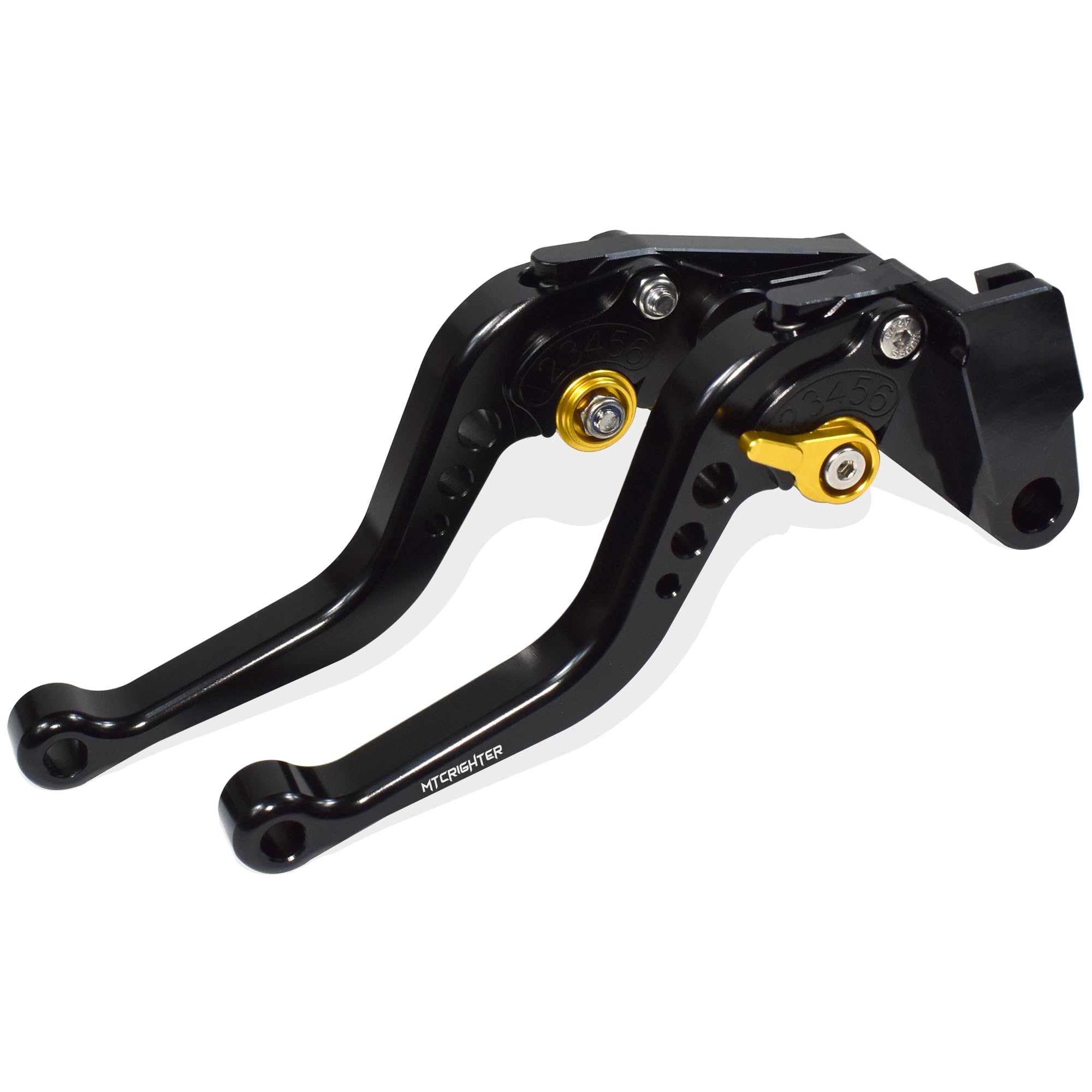 Maneta de freno corta Maneta de embrague compatible con SUZUKI GSX-S 950 2022-2024, Aleación de aluminio CNC hecha (Gold)